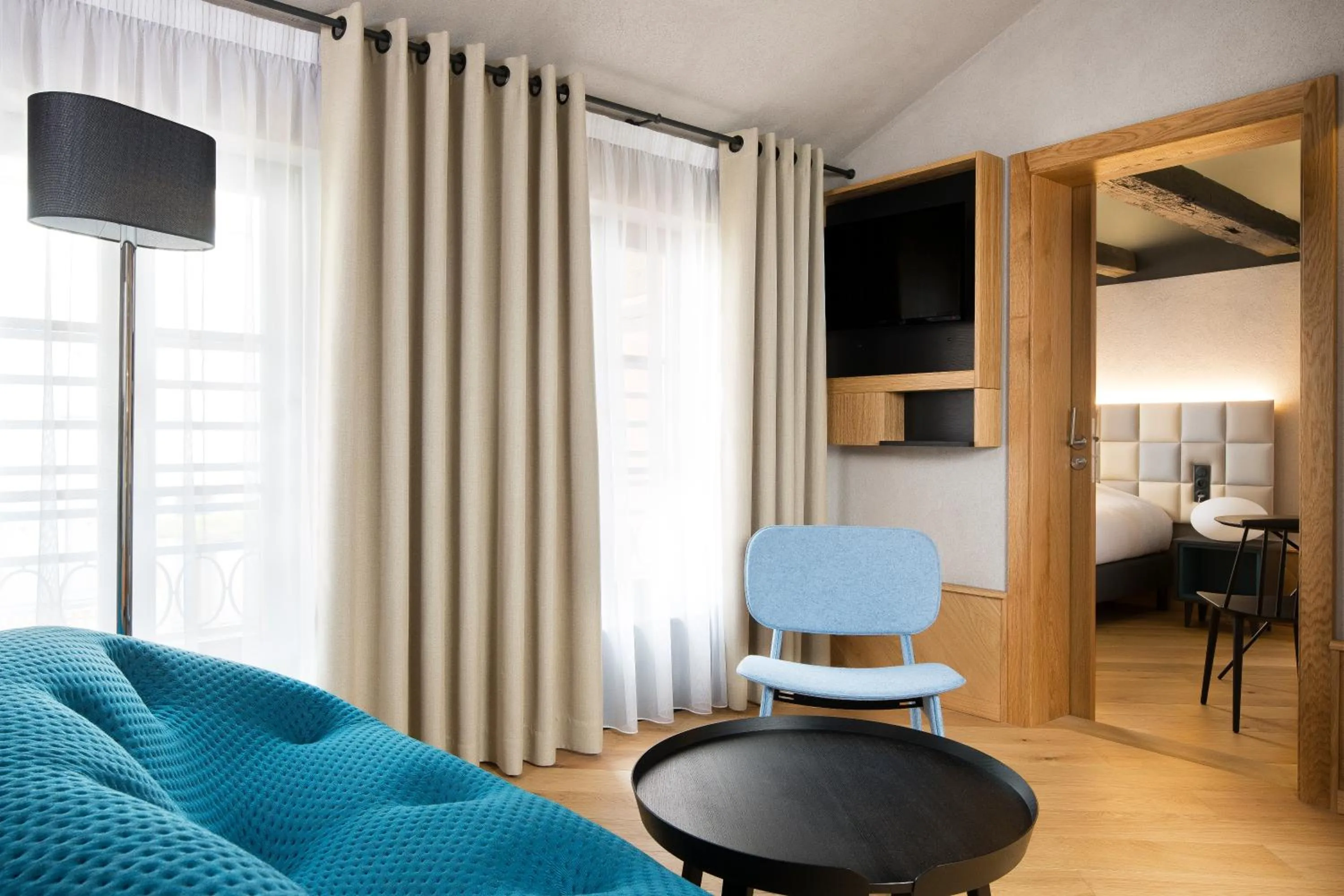 Seating area in Hotel Le Colombier Suites