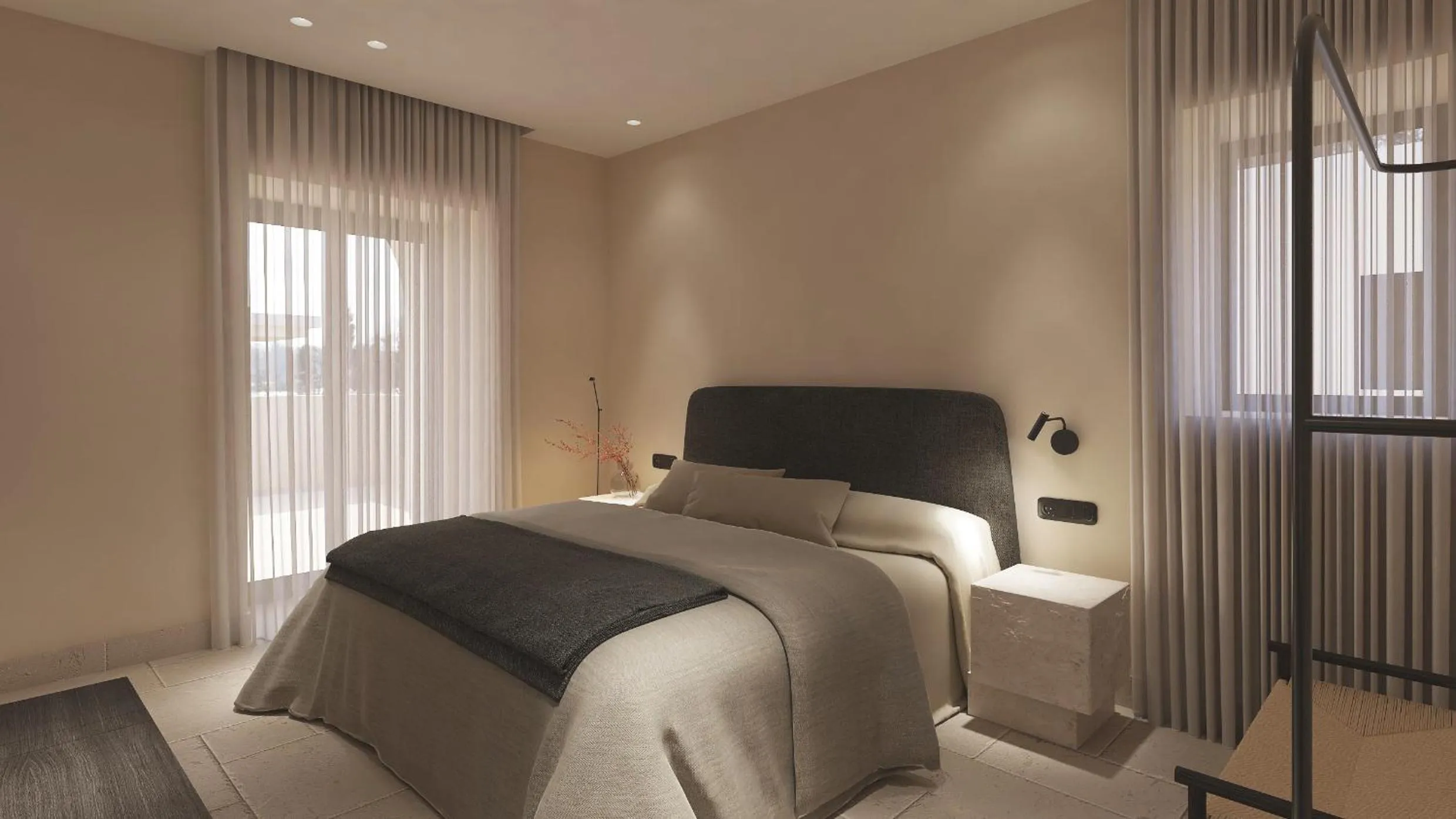 Bed in Melidron Hotel Suites Villas