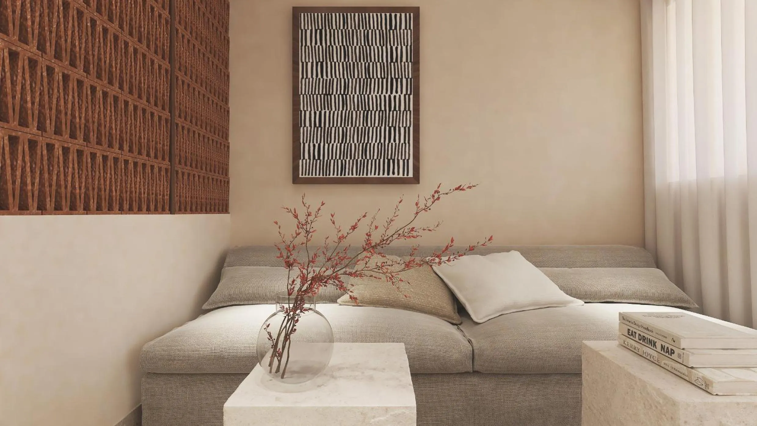 Seating area, Bed in Melidron Hotel Suites Villas