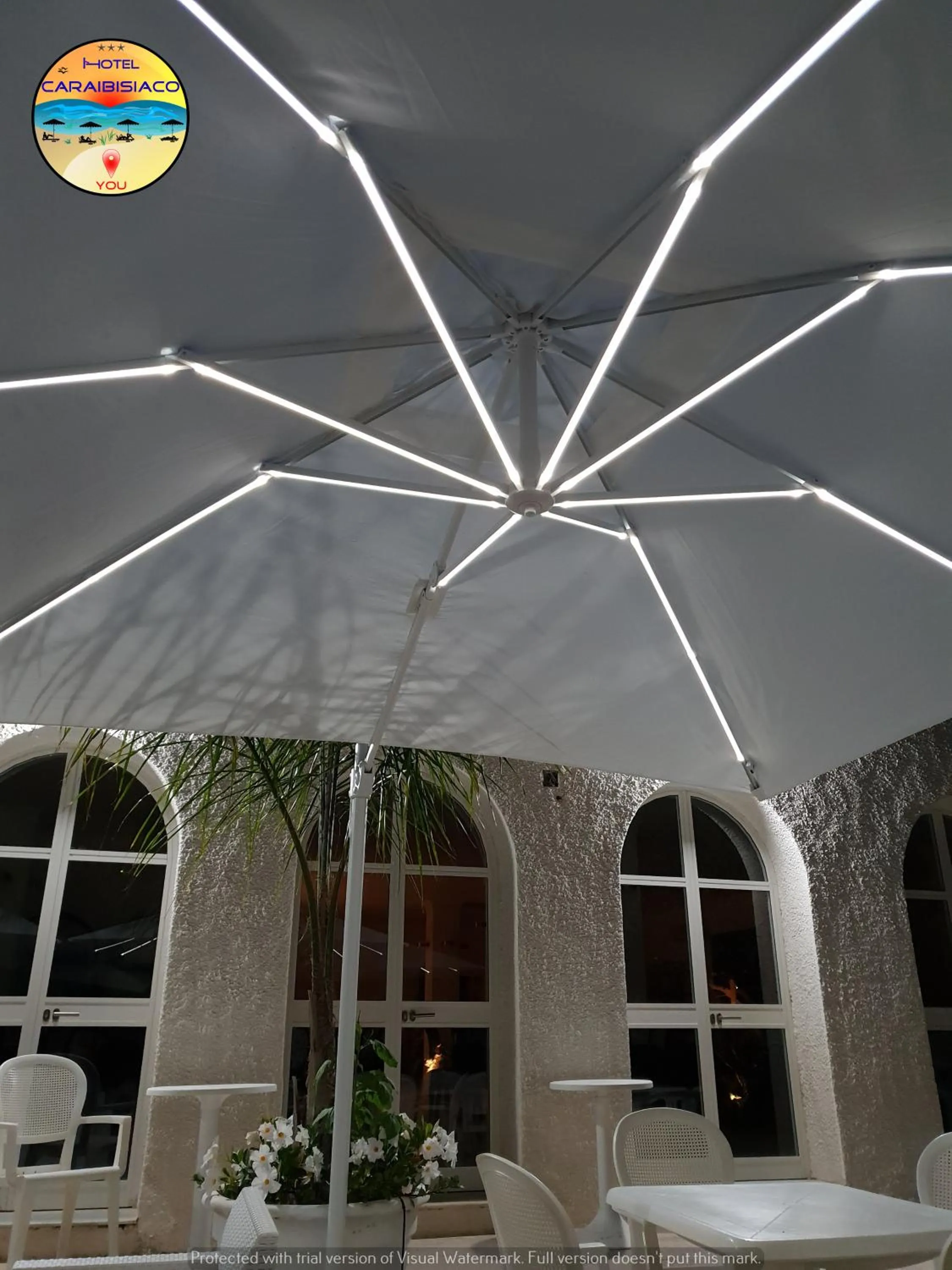 Patio in Hotel Caraibisiaco sul mare