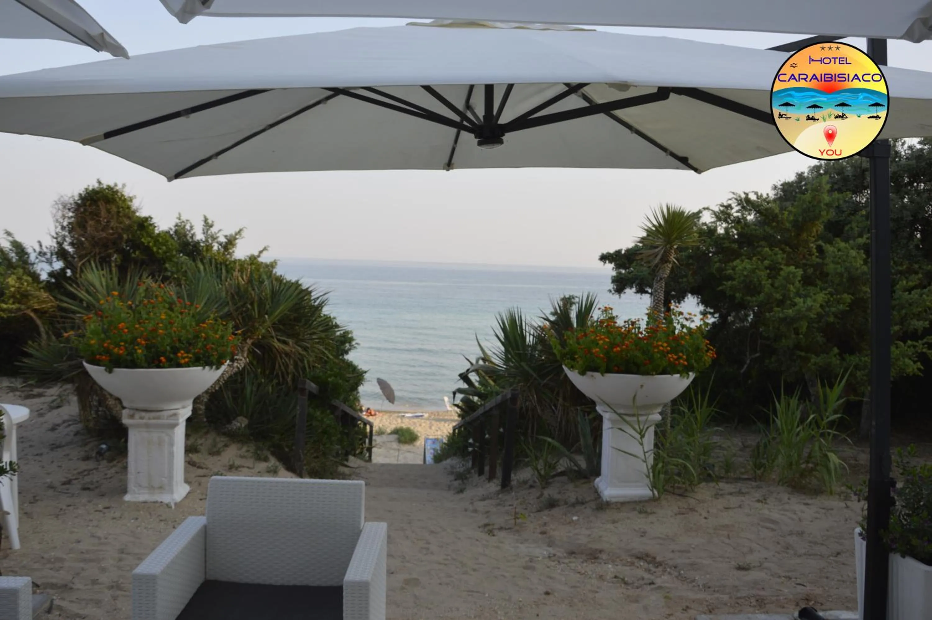 Patio in Hotel Caraibisiaco sul mare
