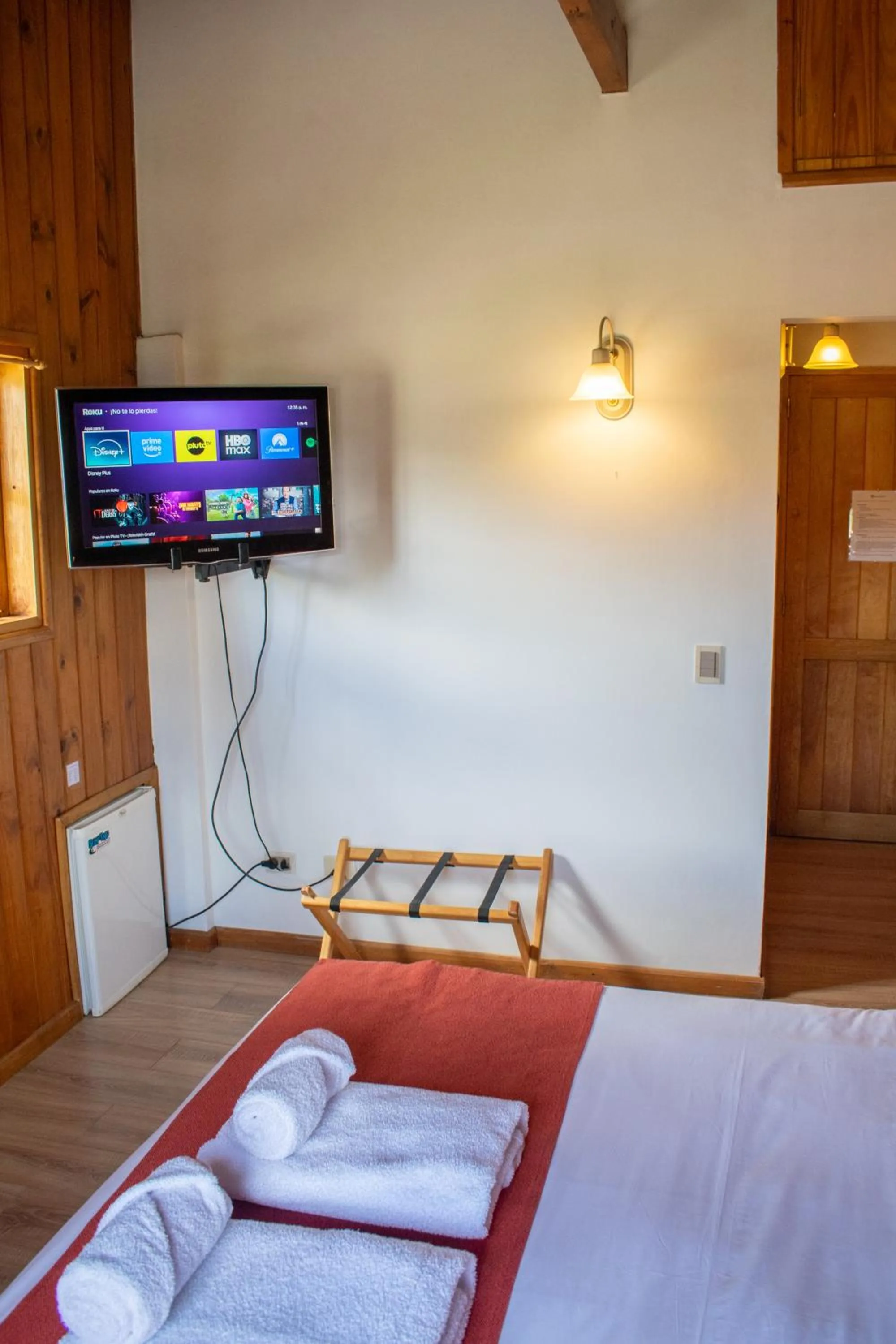 Bed in Hosteria y Cabañas Posada Quinen