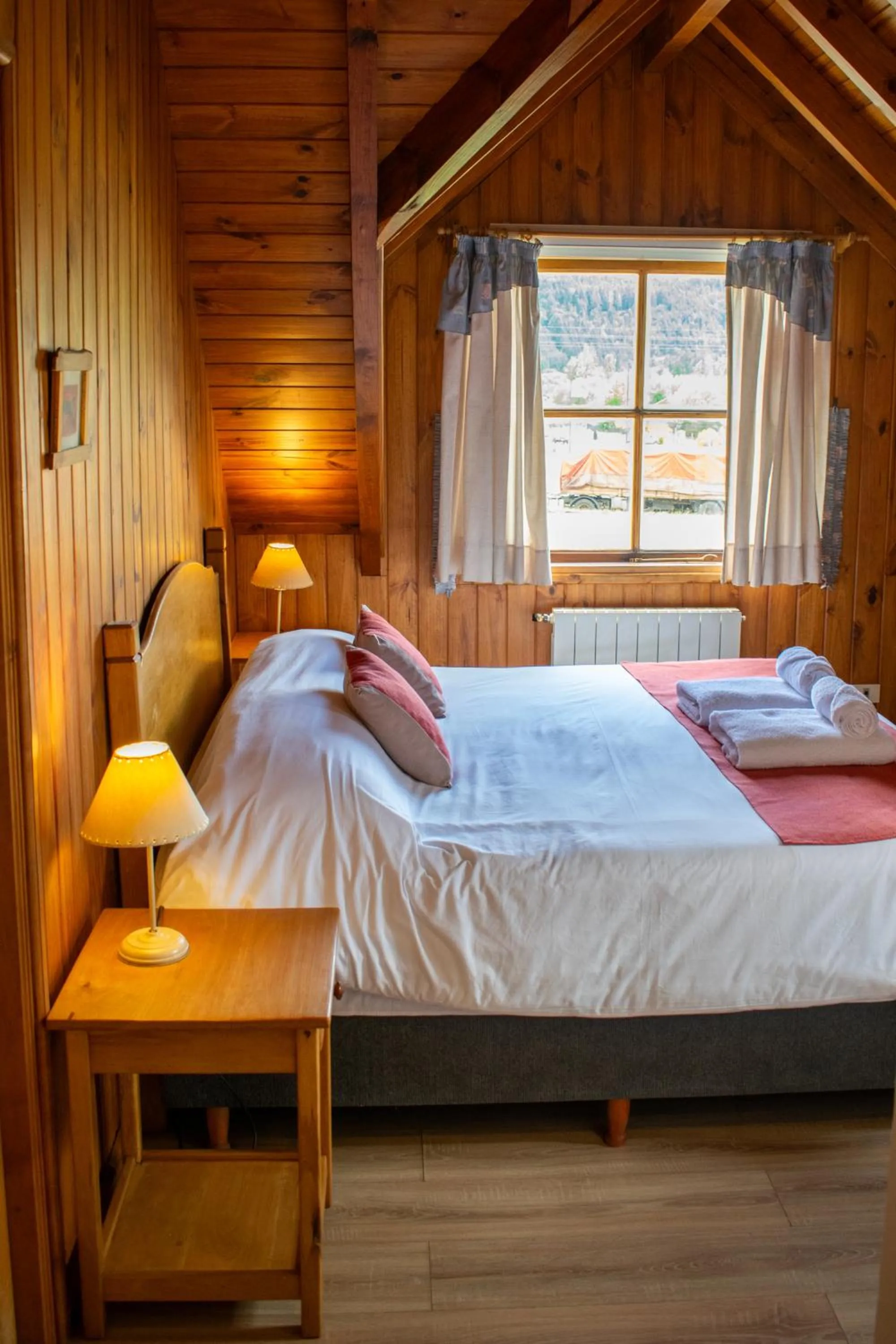 Bed in Hosteria y Cabañas Posada Quinen