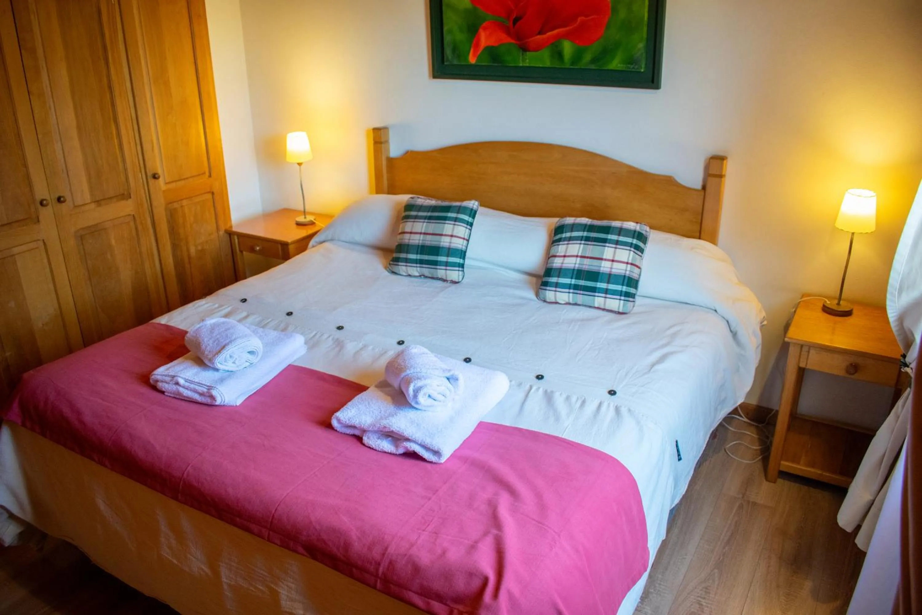 Bed in Hosteria y Cabañas Posada Quinen