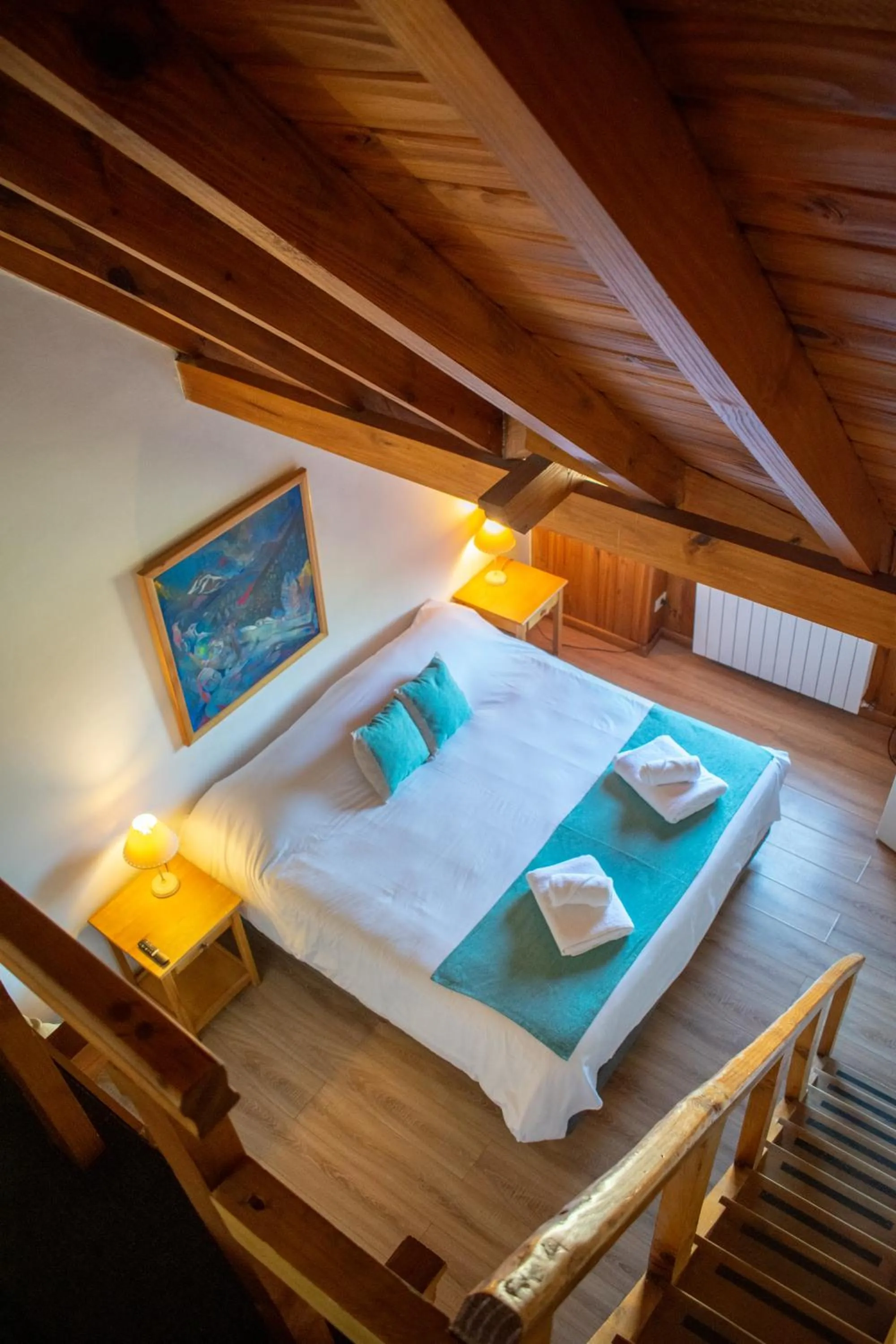 Bed in Hosteria y Cabañas Posada Quinen