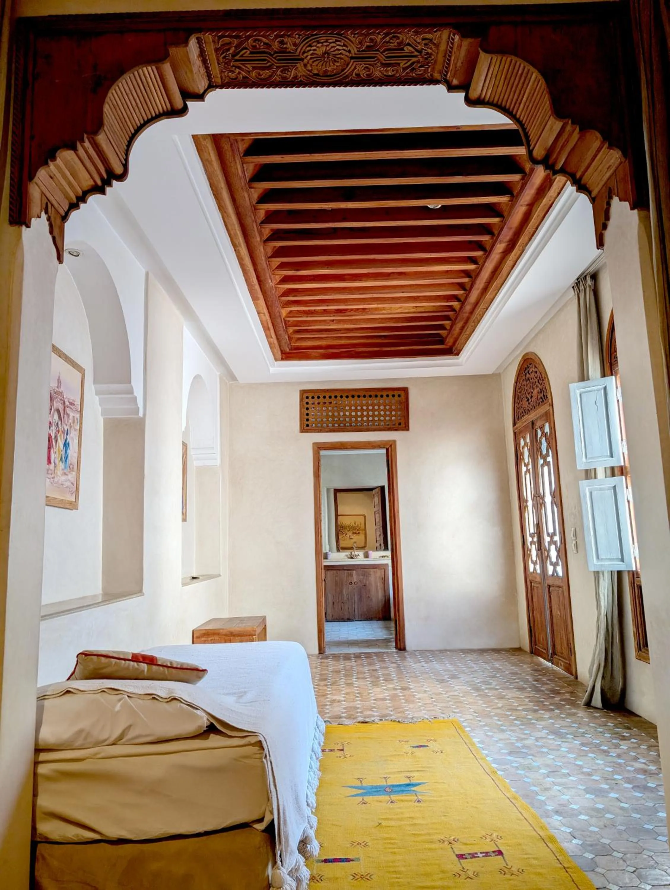 Bed in Riad Slitine & Spa
