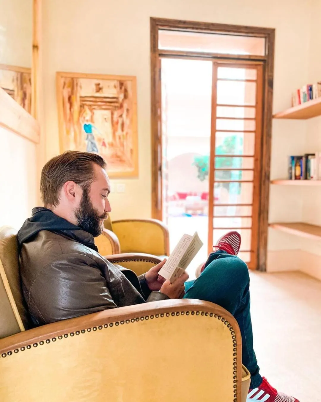 Library in Riad Slitine & Spa