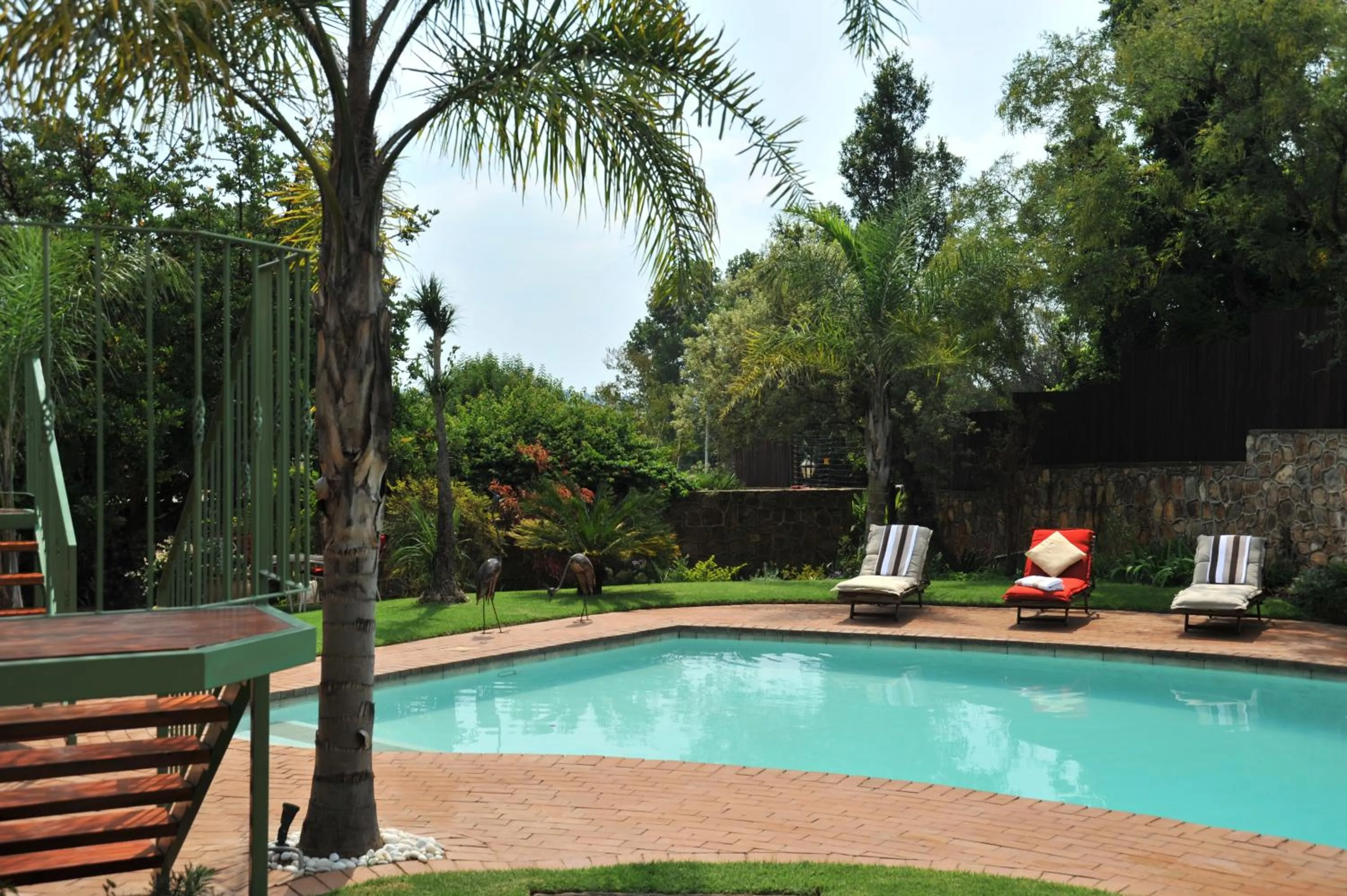 Pool view in Claires of Sandton Luxury Guest House