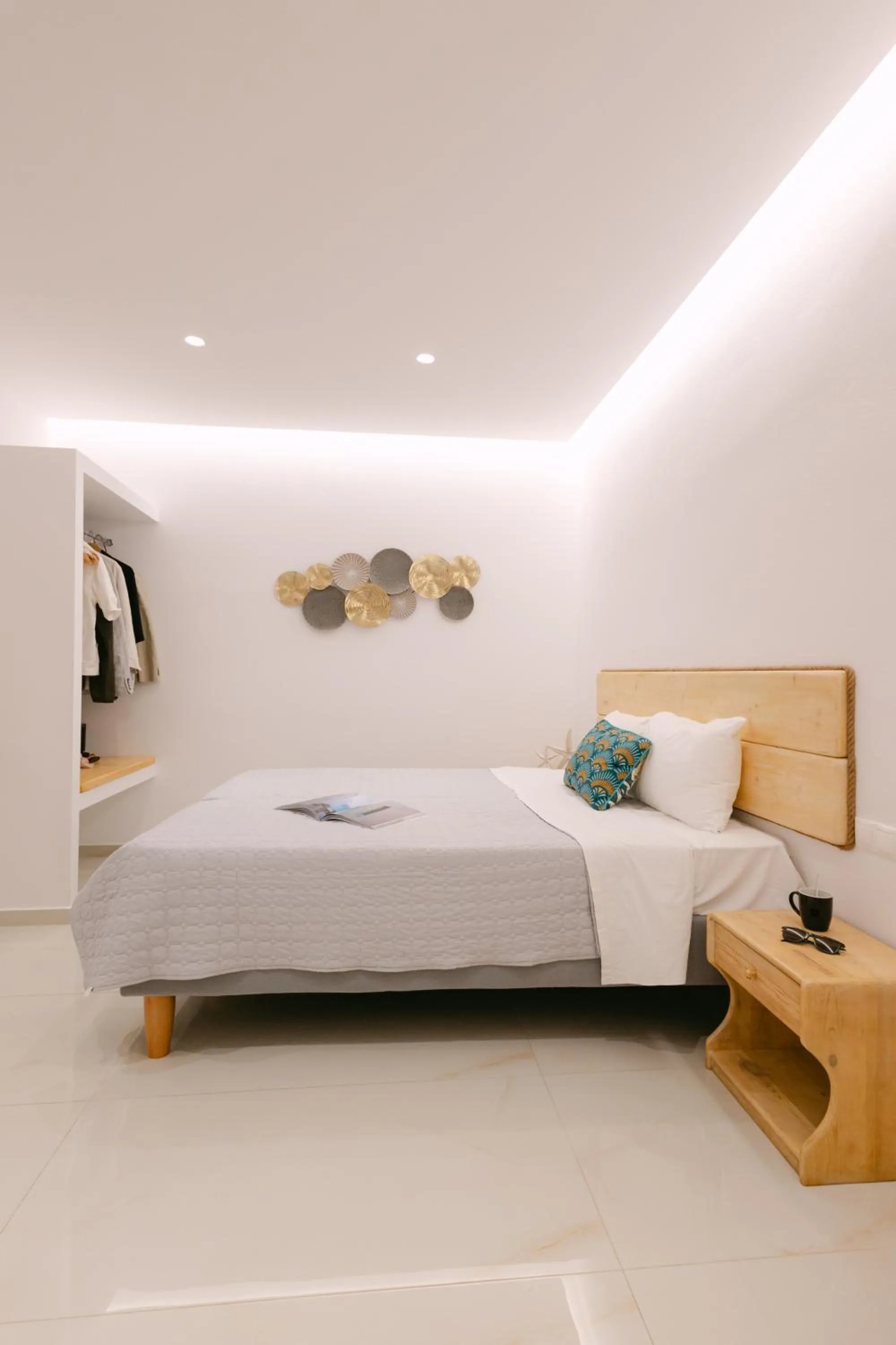 Bed in Anemos Hotel & Apartments