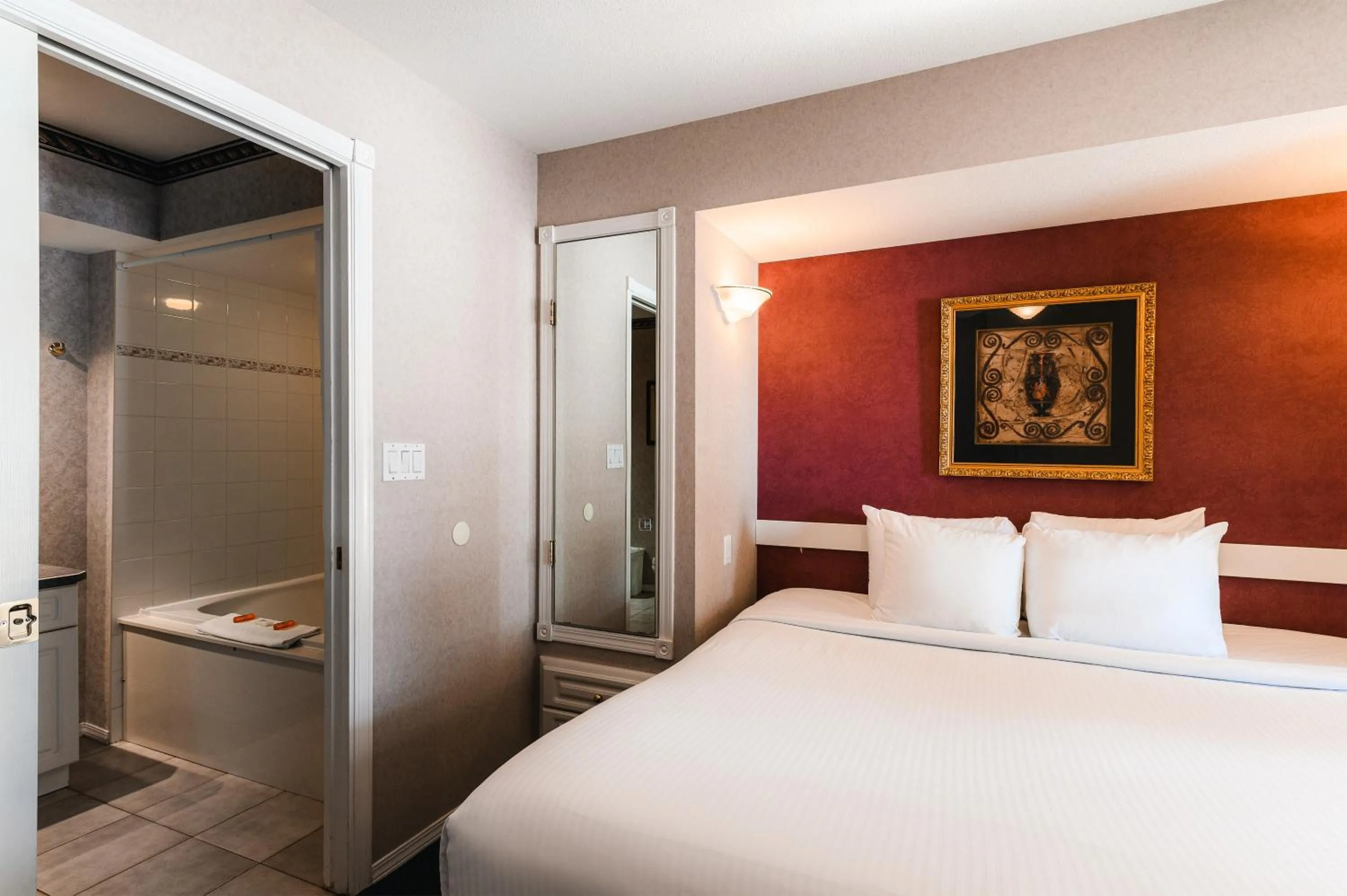 Bed in Mountain View Resort and Suites at Fairmont Hot Springs