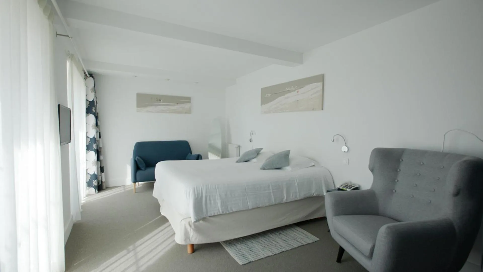 Sea view, Bed in Manoir Dalmore