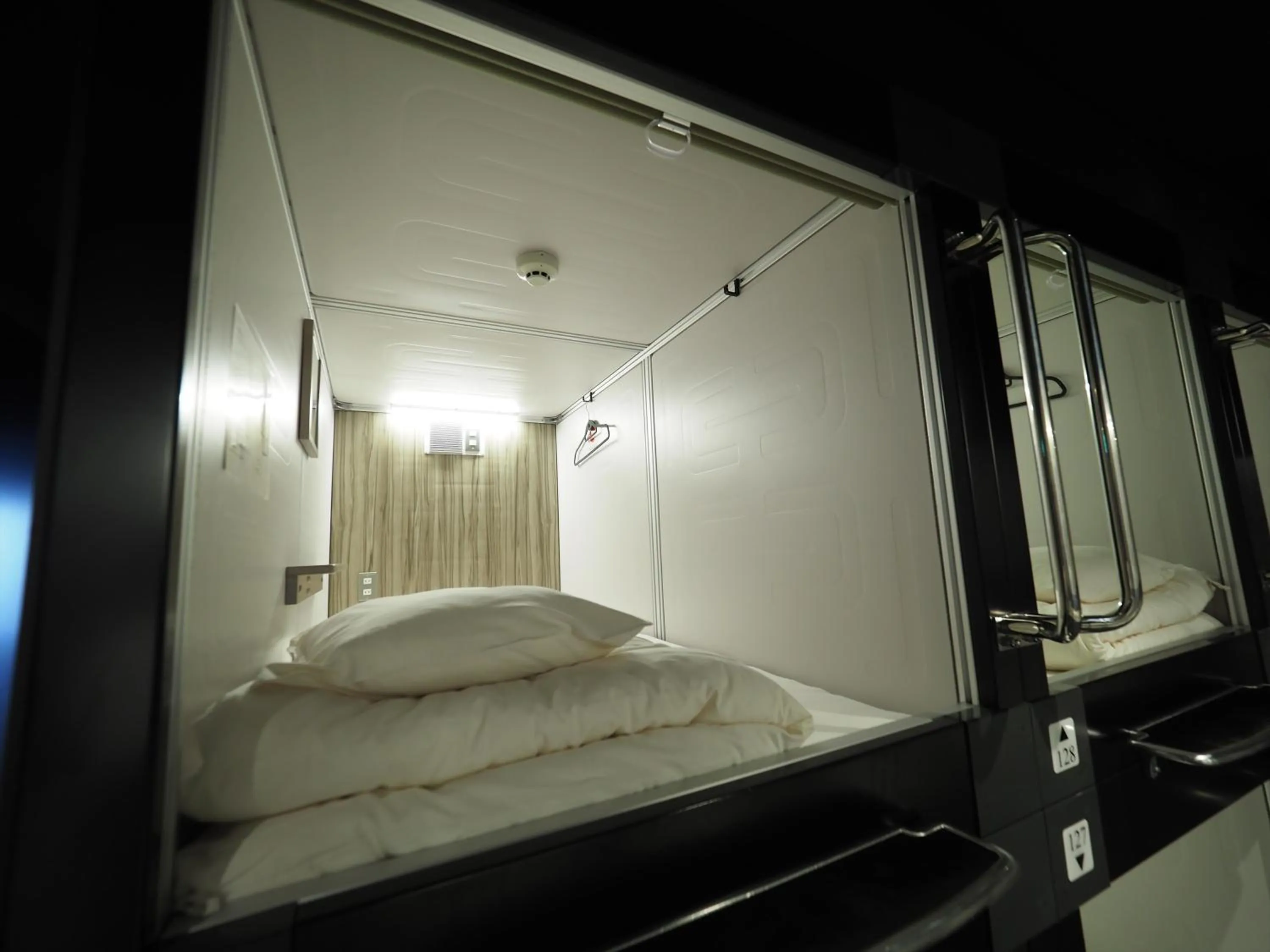 Photo of the whole room, Bed in LEO YU Capsule Hotel Nishifunabashi