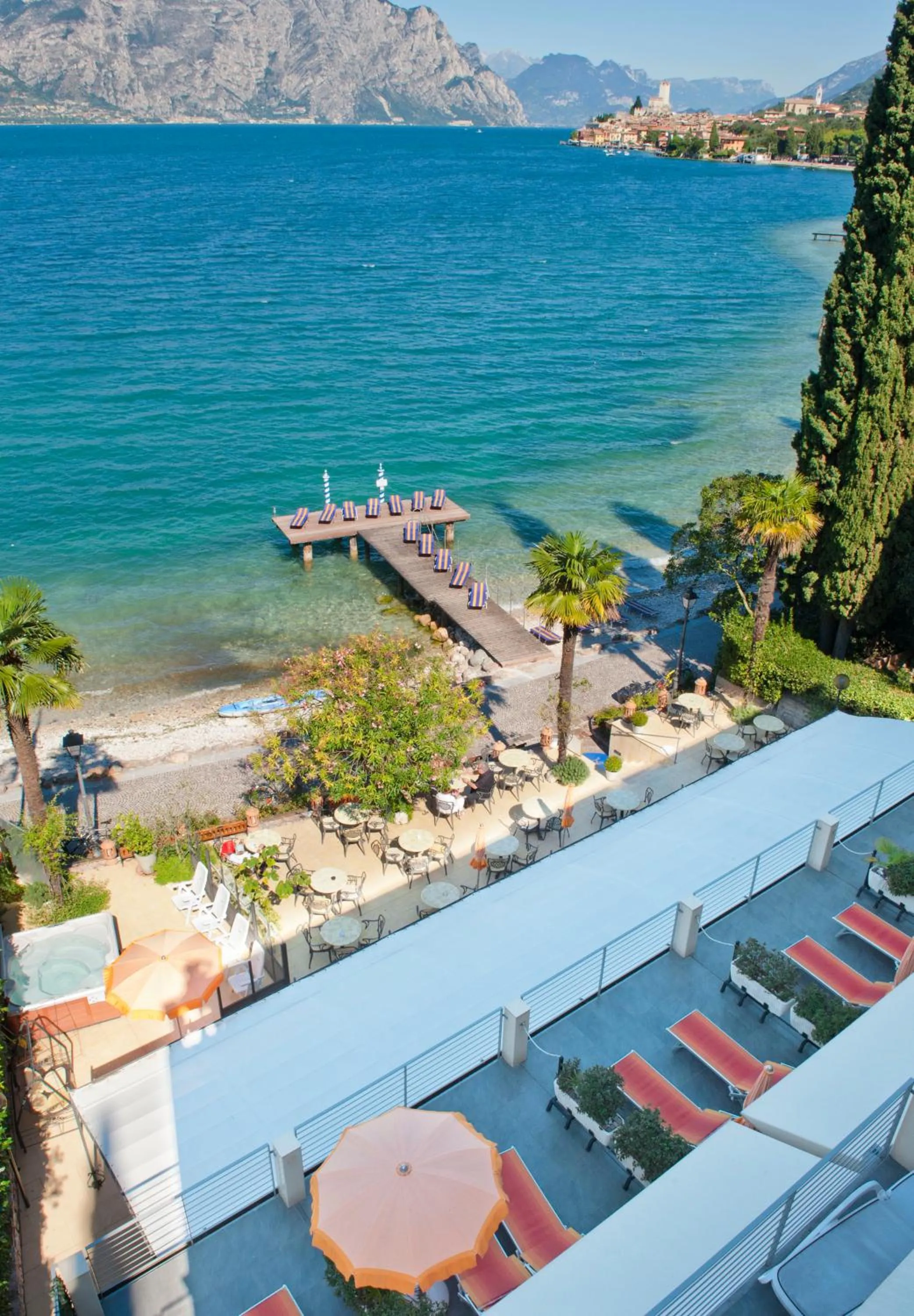 Bird's eye view in Beach Hotel Du Lac Malcesine
