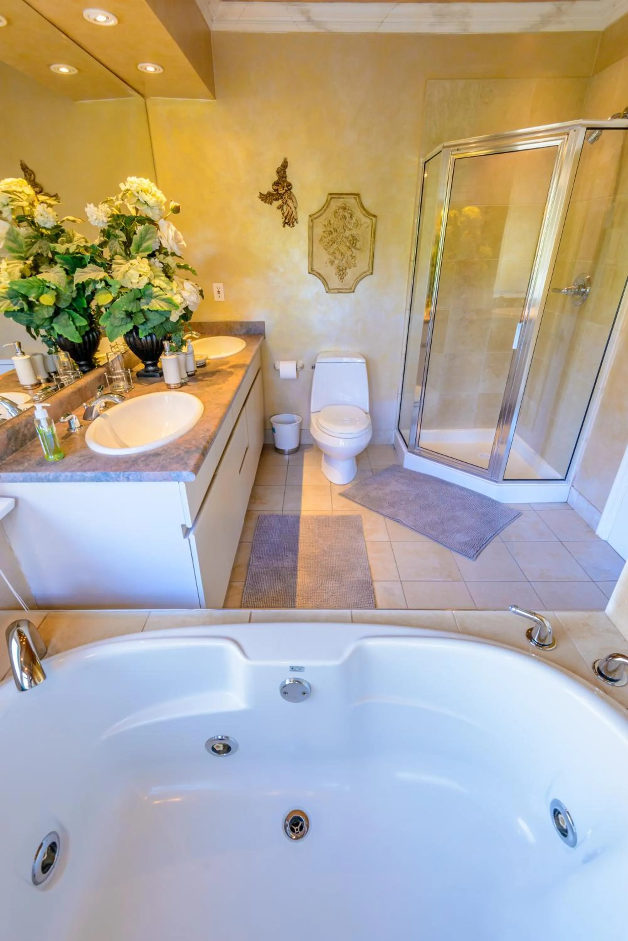 Shower in Crystal's View Bed & Breakfast