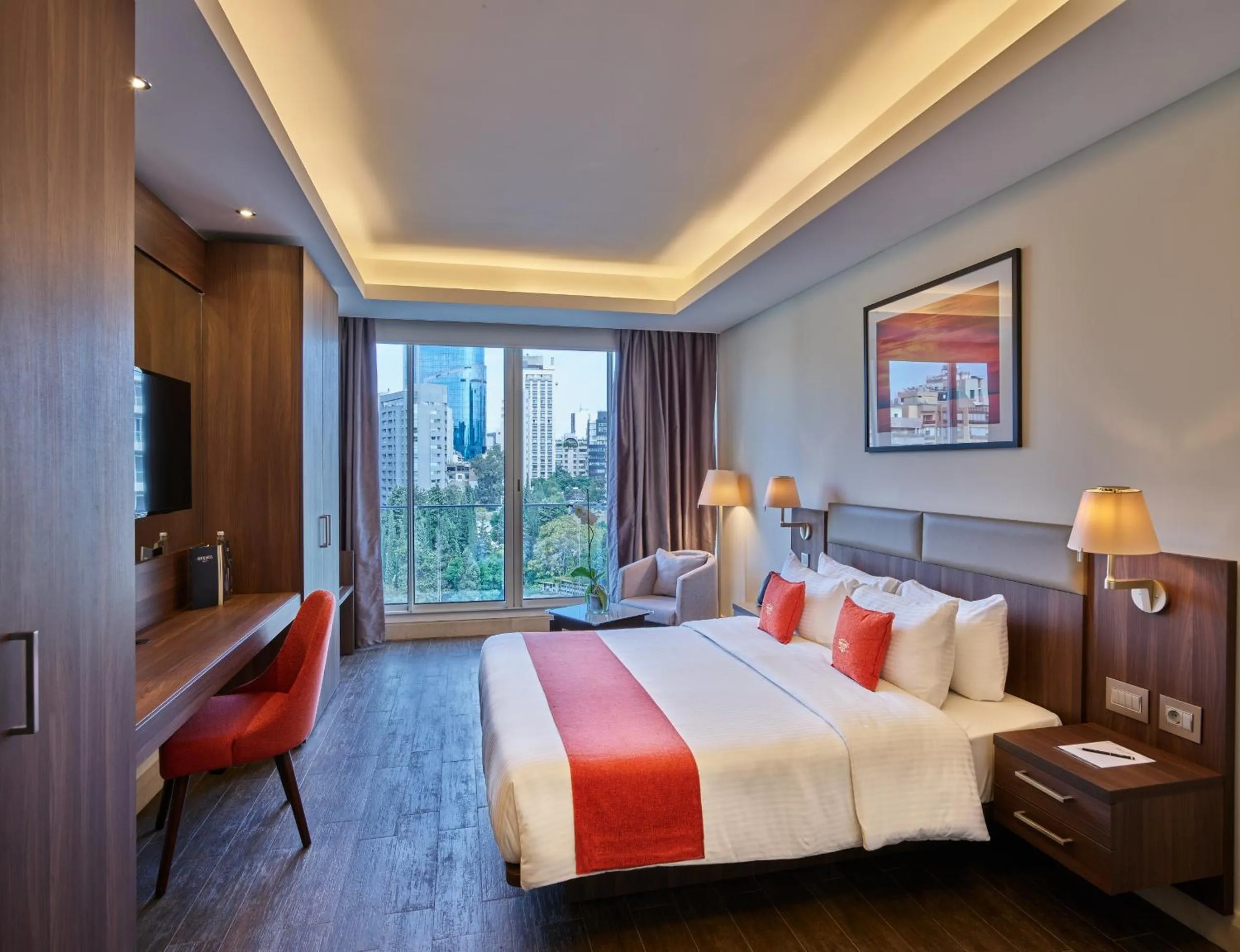 Photo of the whole room, Bed in Sodeco Suites