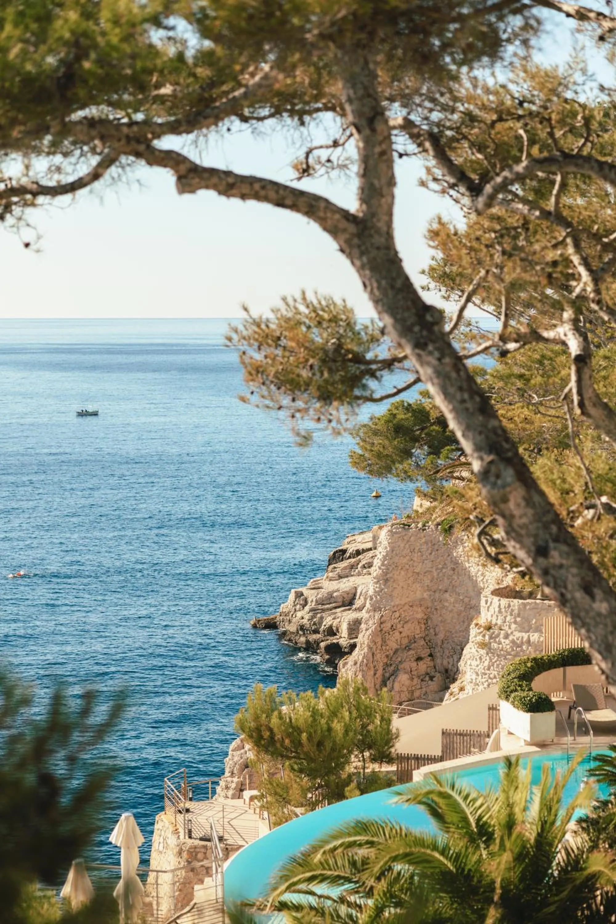 Sea view in Hôtel Les Roches Blanches Cassis
