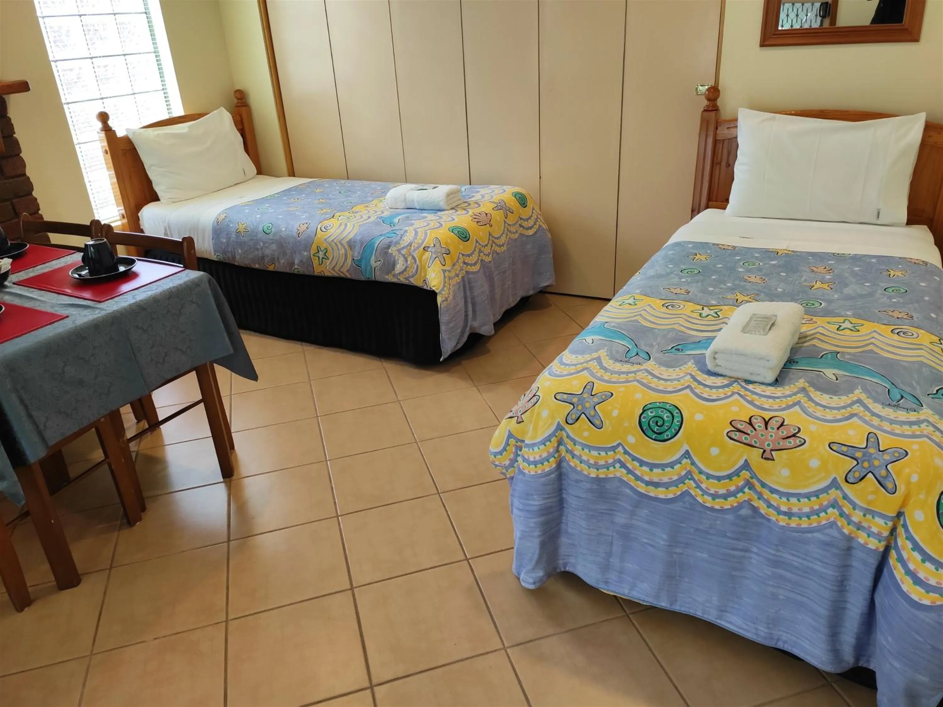 Bed in Angela's Beach Stays