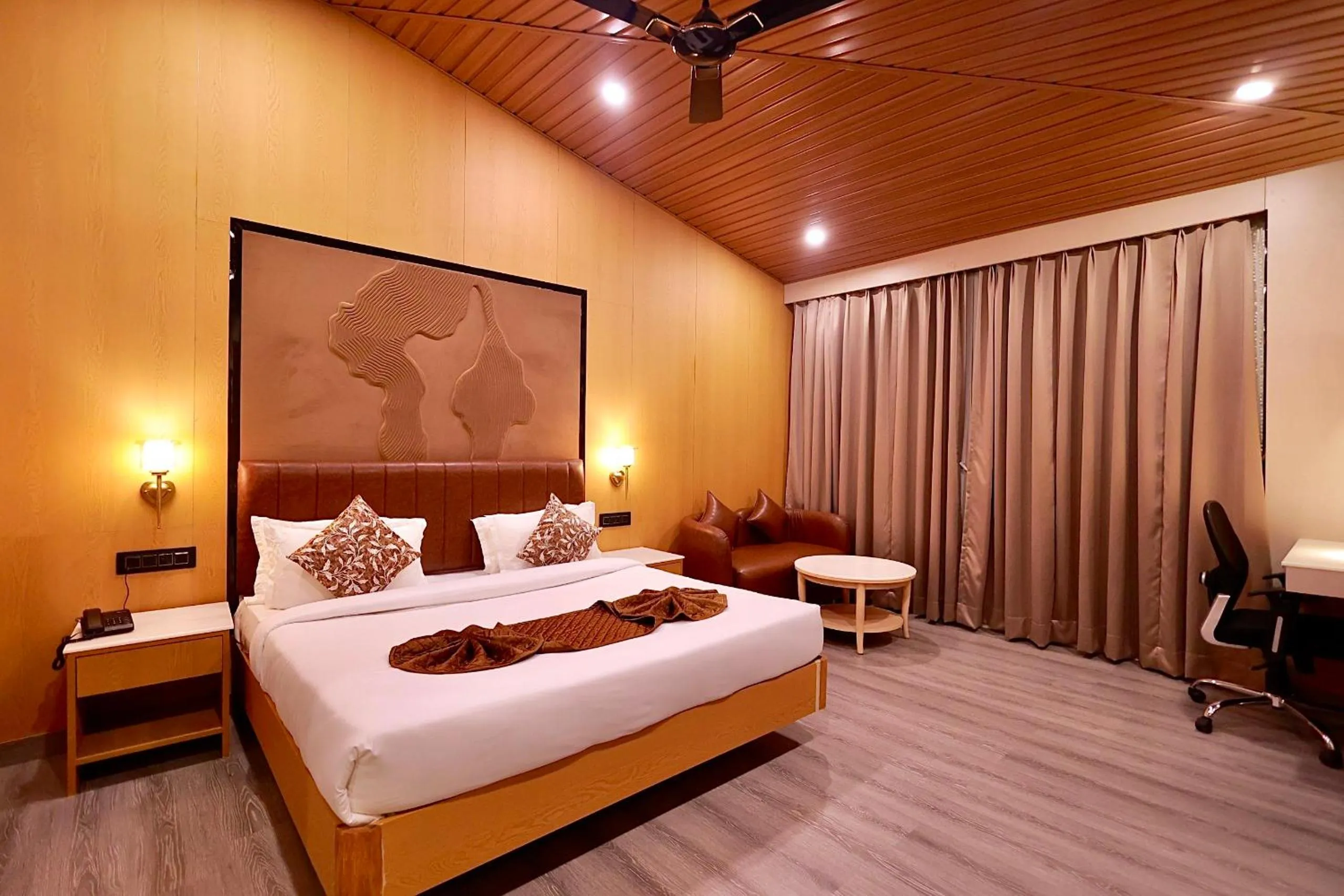 Bed in Blue Pine Resort