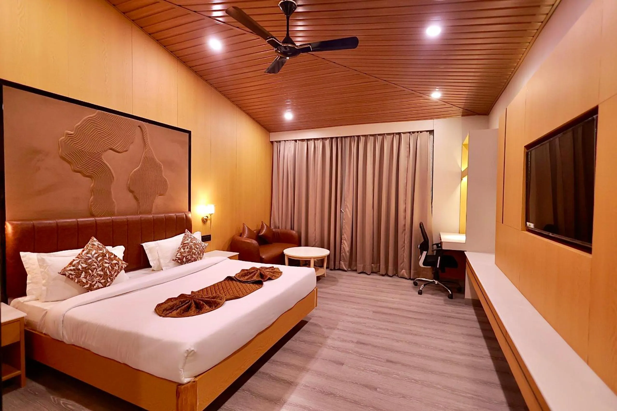 Bed in Blue Pine Resort