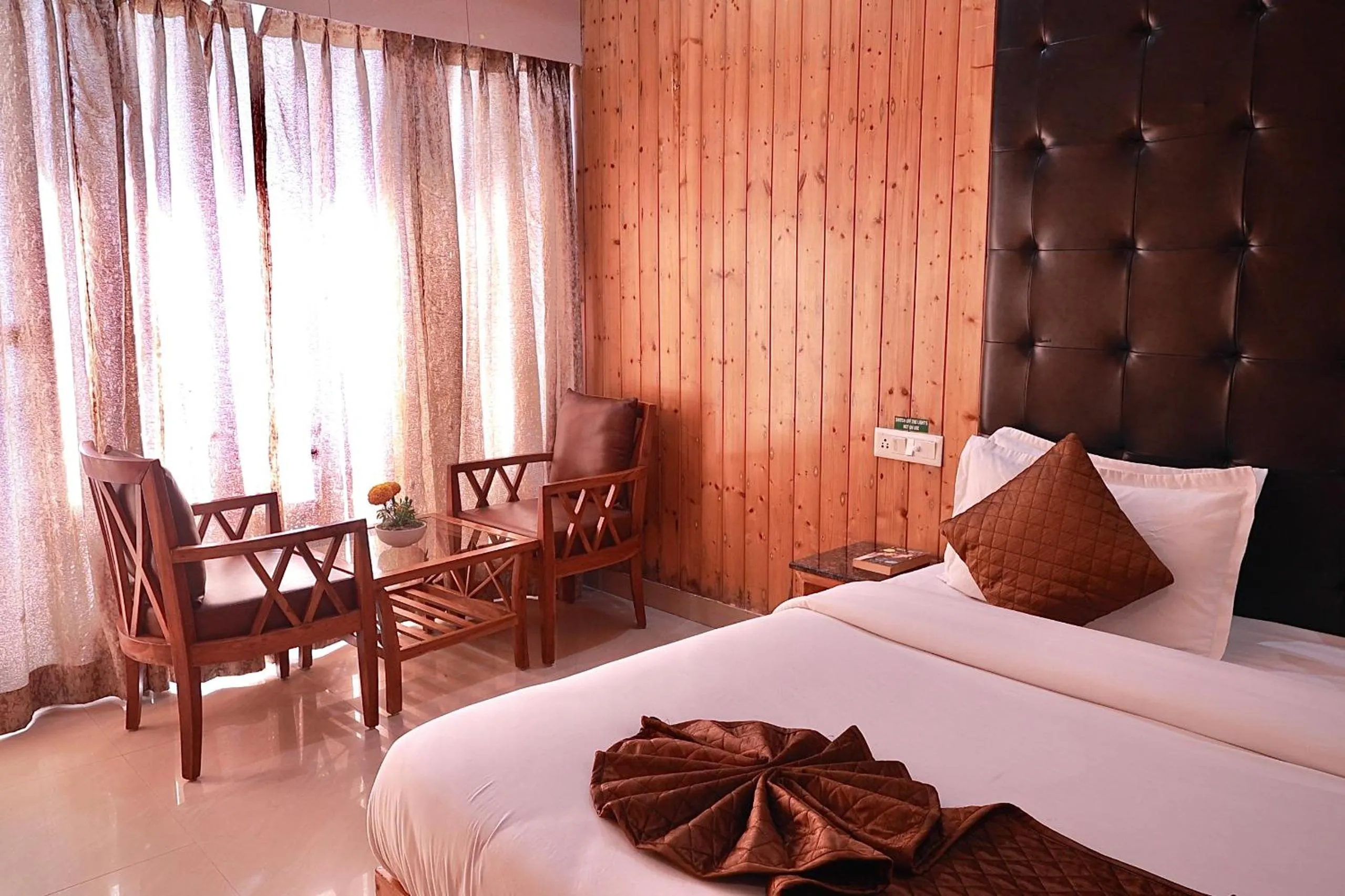 Bed in Blue Pine Resort