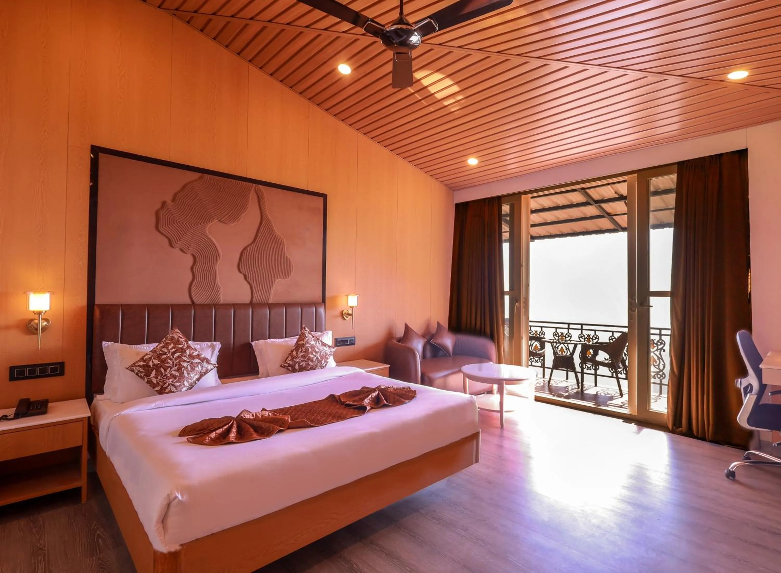 Bed in Blue Pine Resort