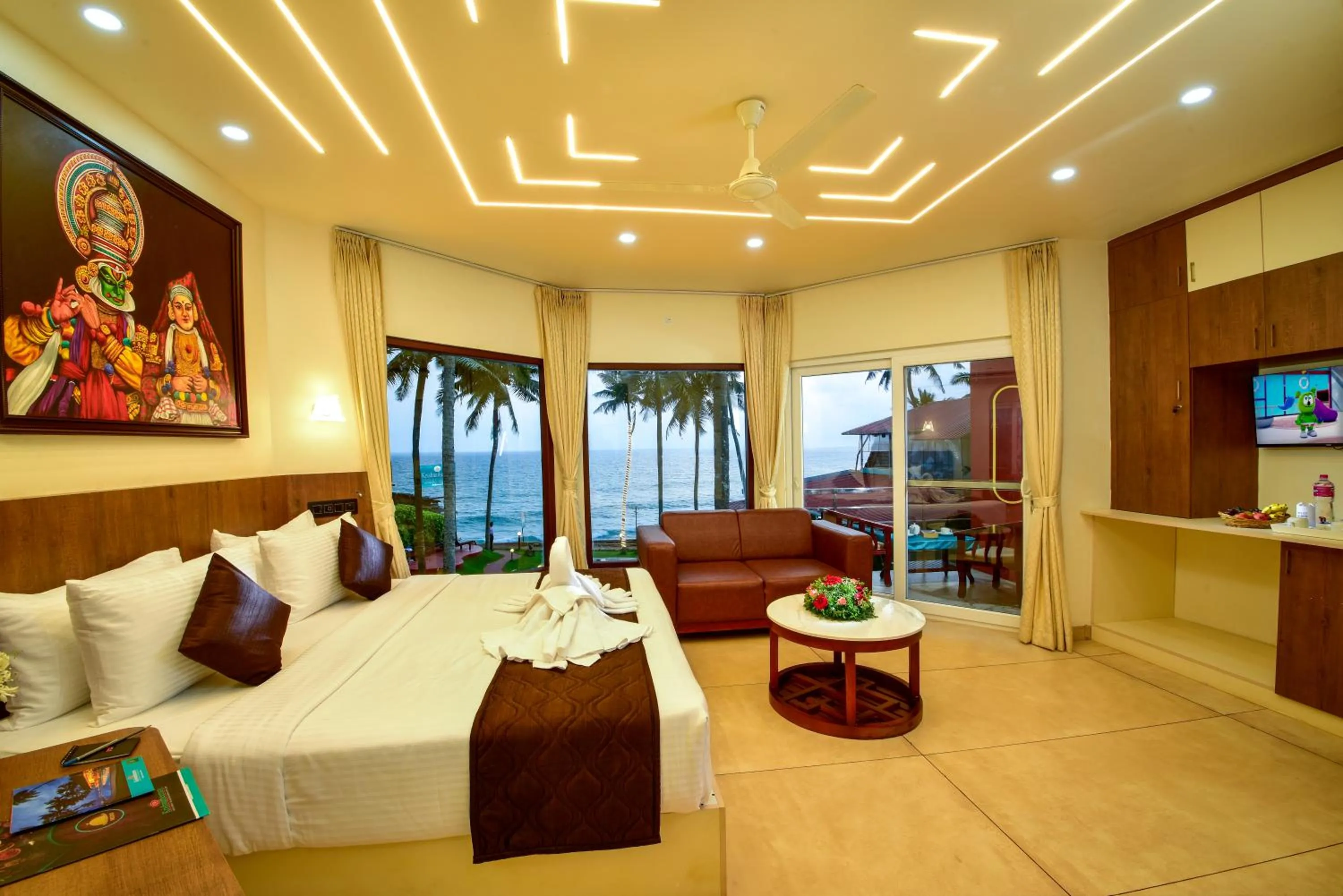 Photo of the whole room, Bed in Krishnatheeram Ayur Holy Beach Resorts