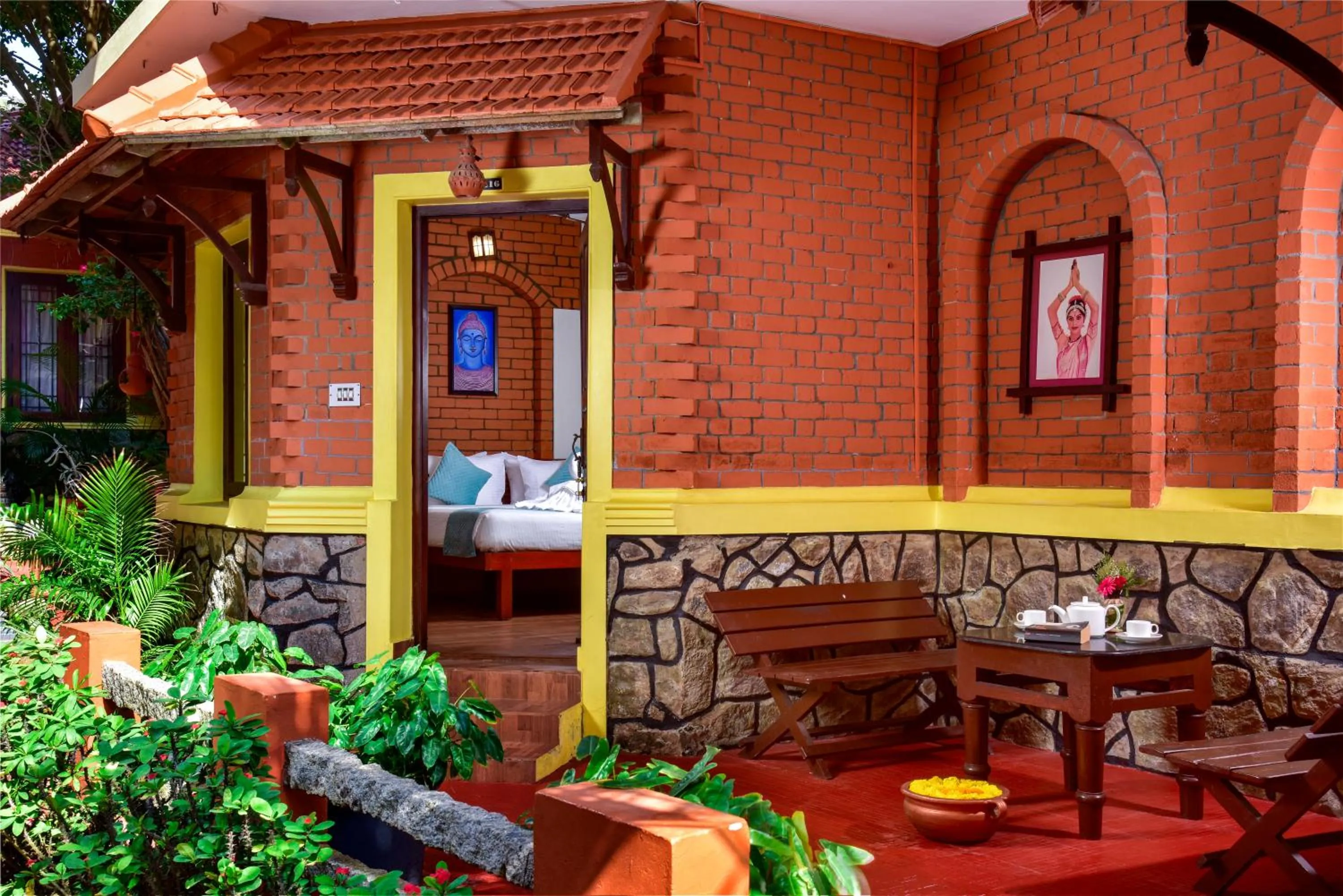 Patio in Krishnatheeram Ayur Holy Beach Resorts