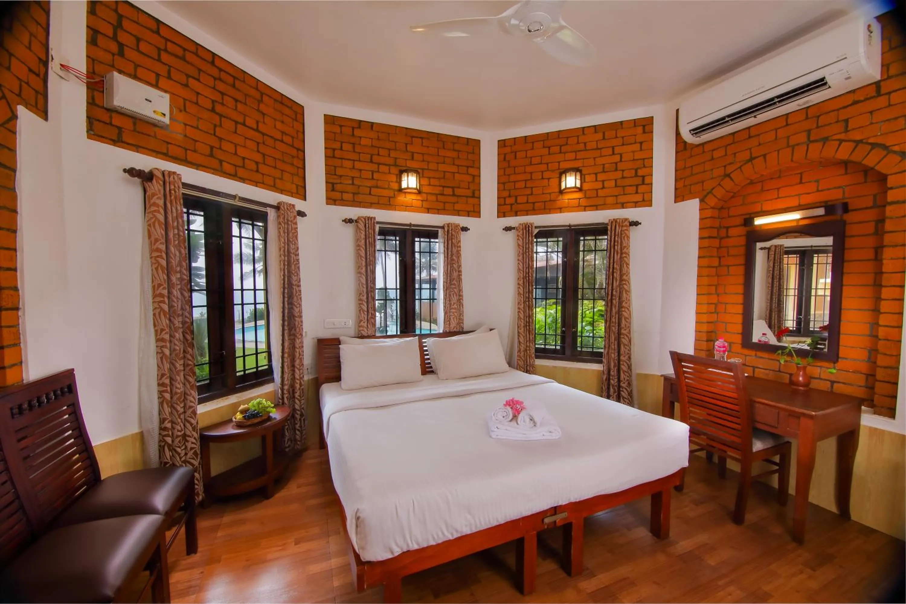 Bedroom, Bed in Krishnatheeram Ayur Holy Beach Resorts