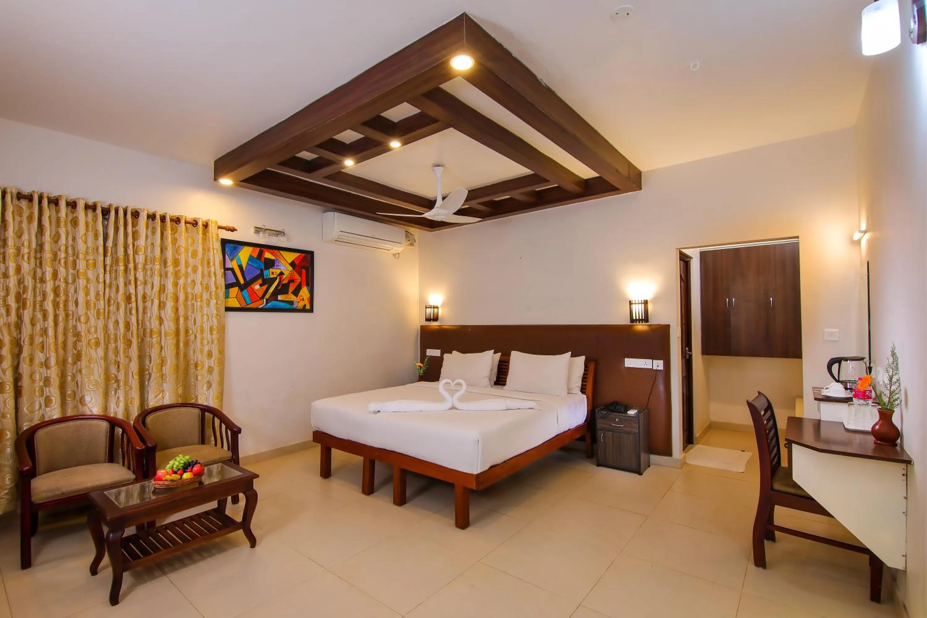 Bedroom, Bed in Krishnatheeram Ayur Holy Beach Resorts