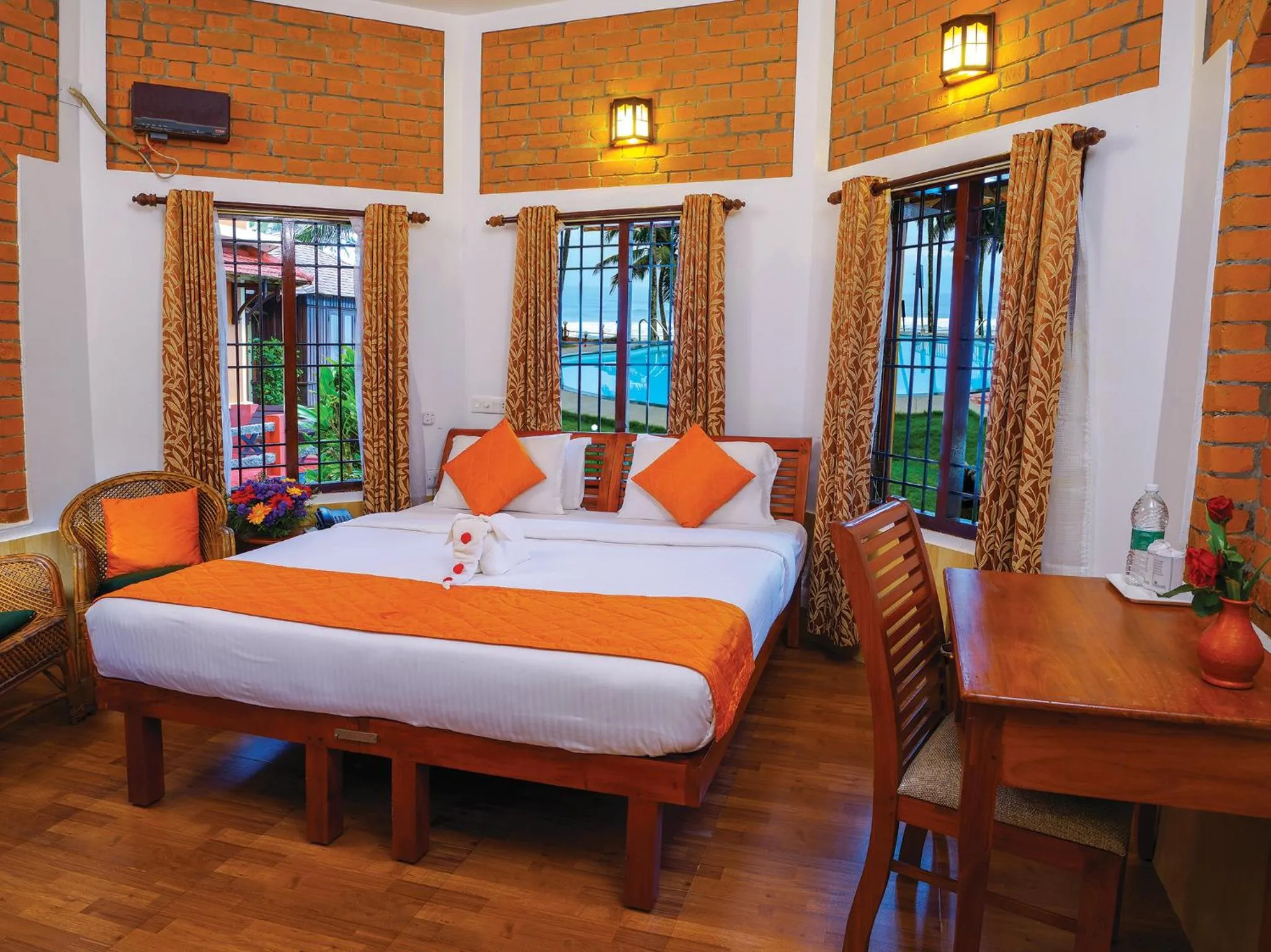 Photo of the whole room, Bed in Krishnatheeram Ayur Holy Beach Resorts