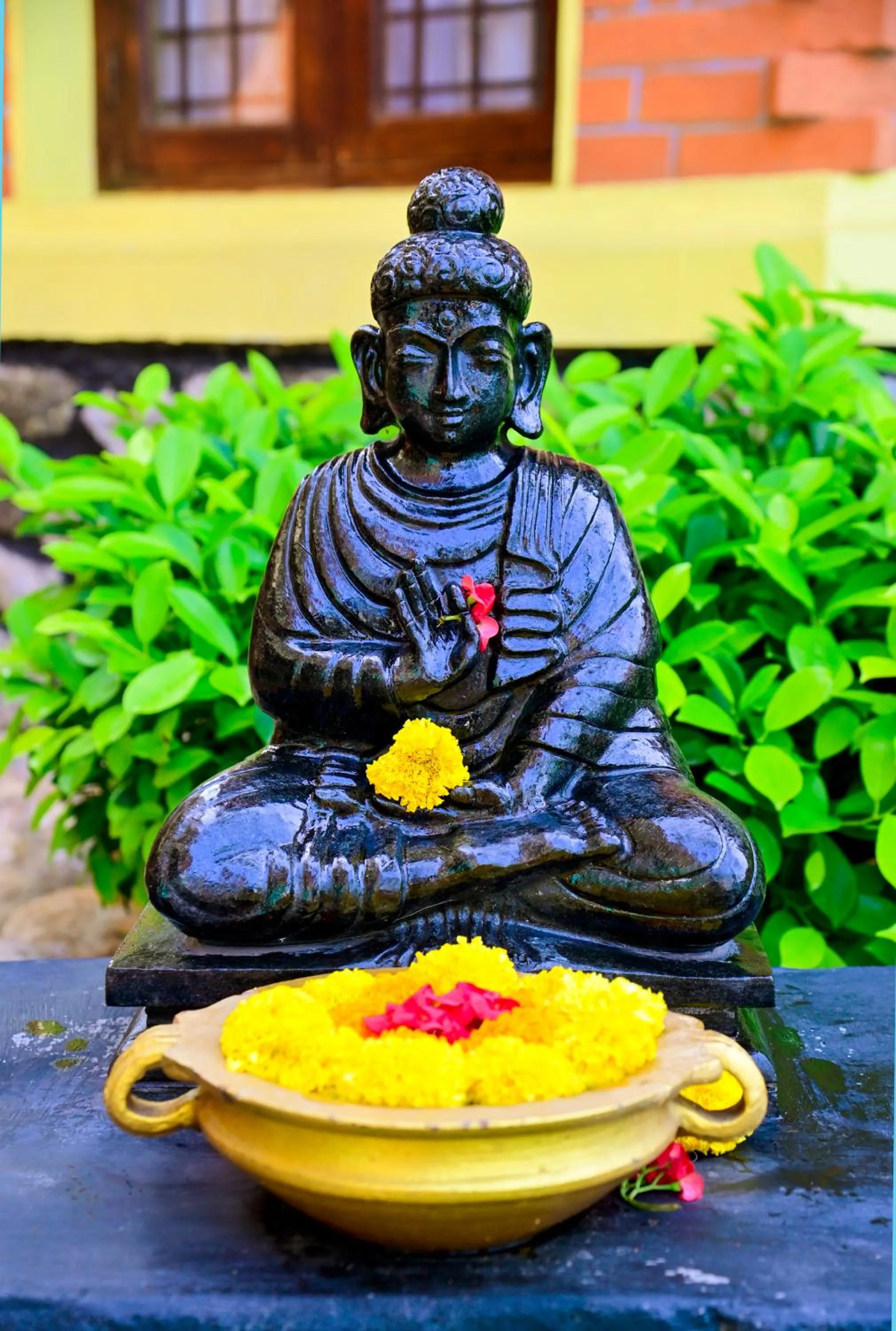 Decorative detail in Krishnatheeram Ayur Holy Beach Resorts