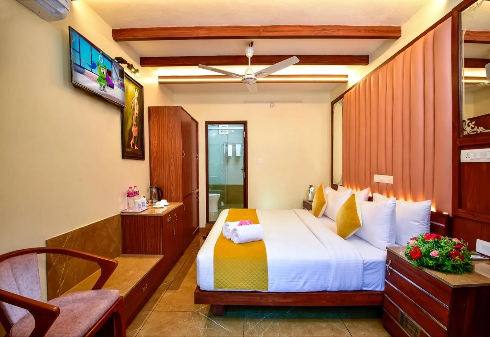 Bedroom, Bed in Krishnatheeram Ayur Holy Beach Resorts