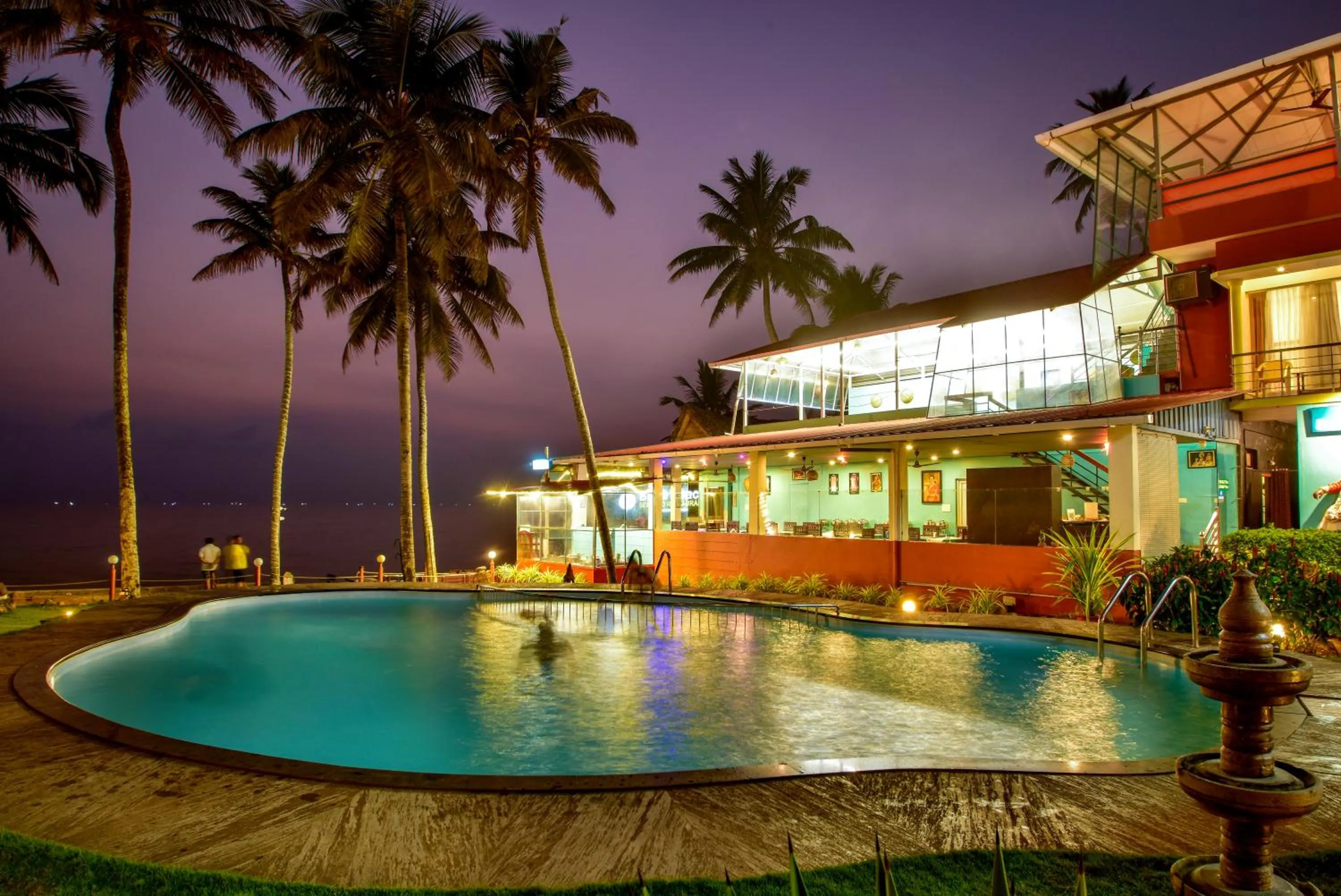 Swimming pool in Krishnatheeram Ayur Holy Beach Resorts