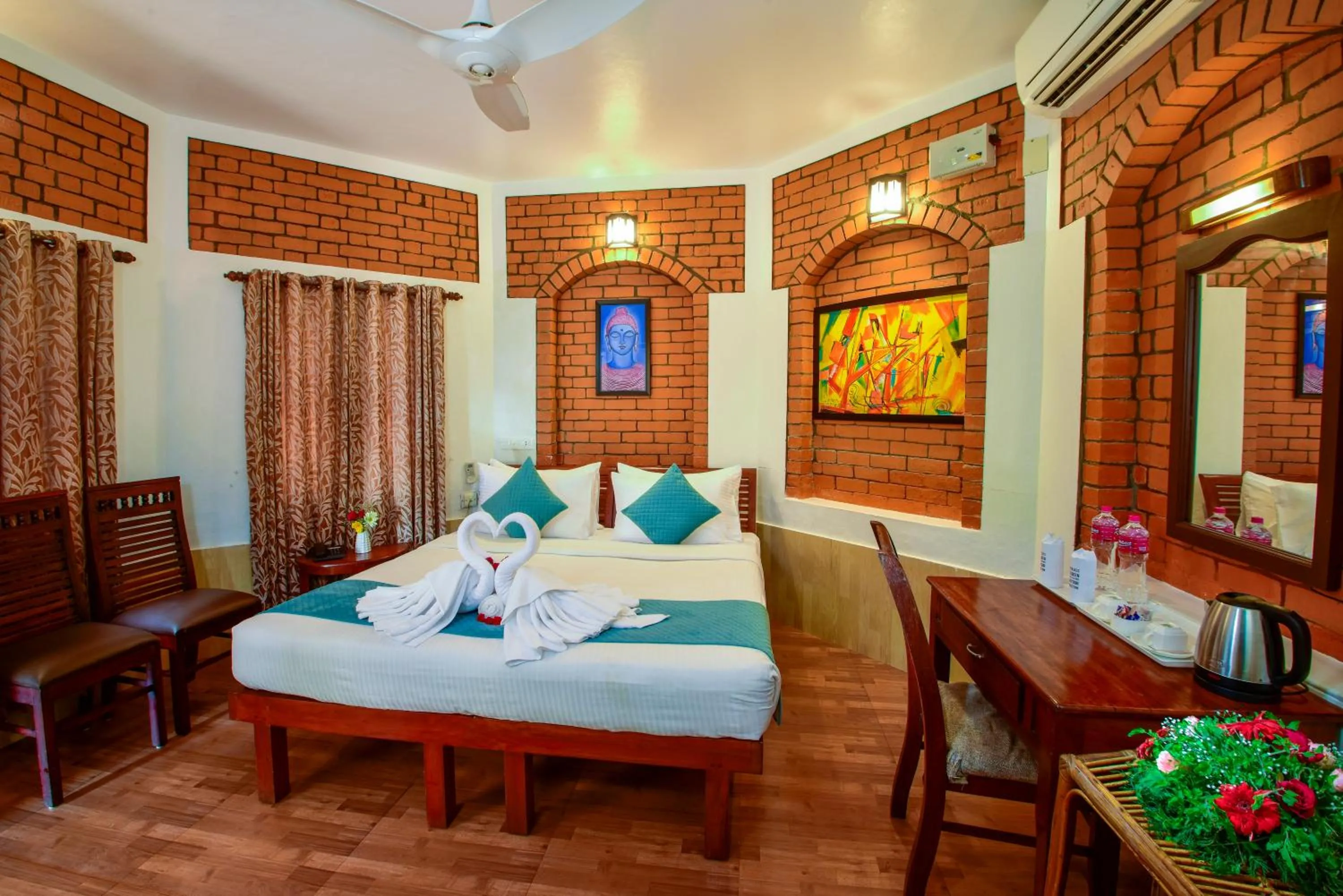 Bedroom, Bed in Krishnatheeram Ayur Holy Beach Resorts