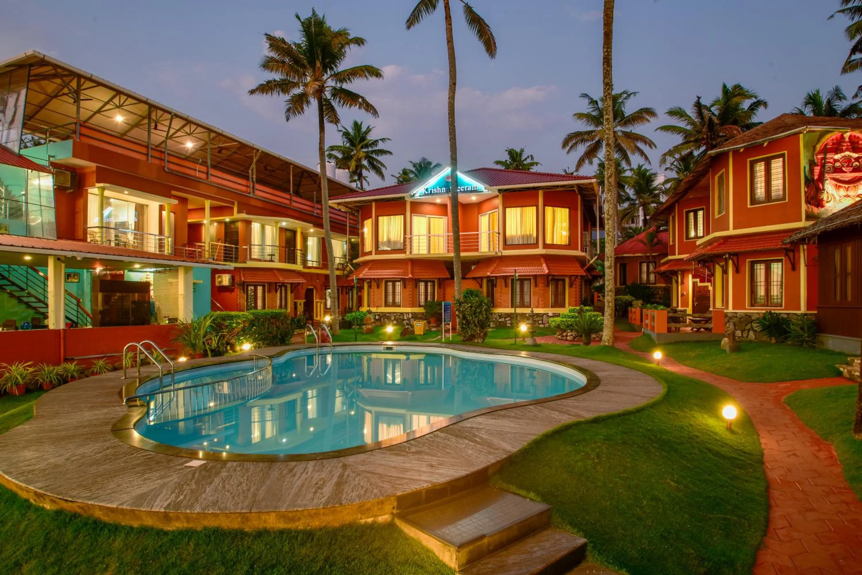 Property building in Krishnatheeram Ayur Holy Beach Resorts