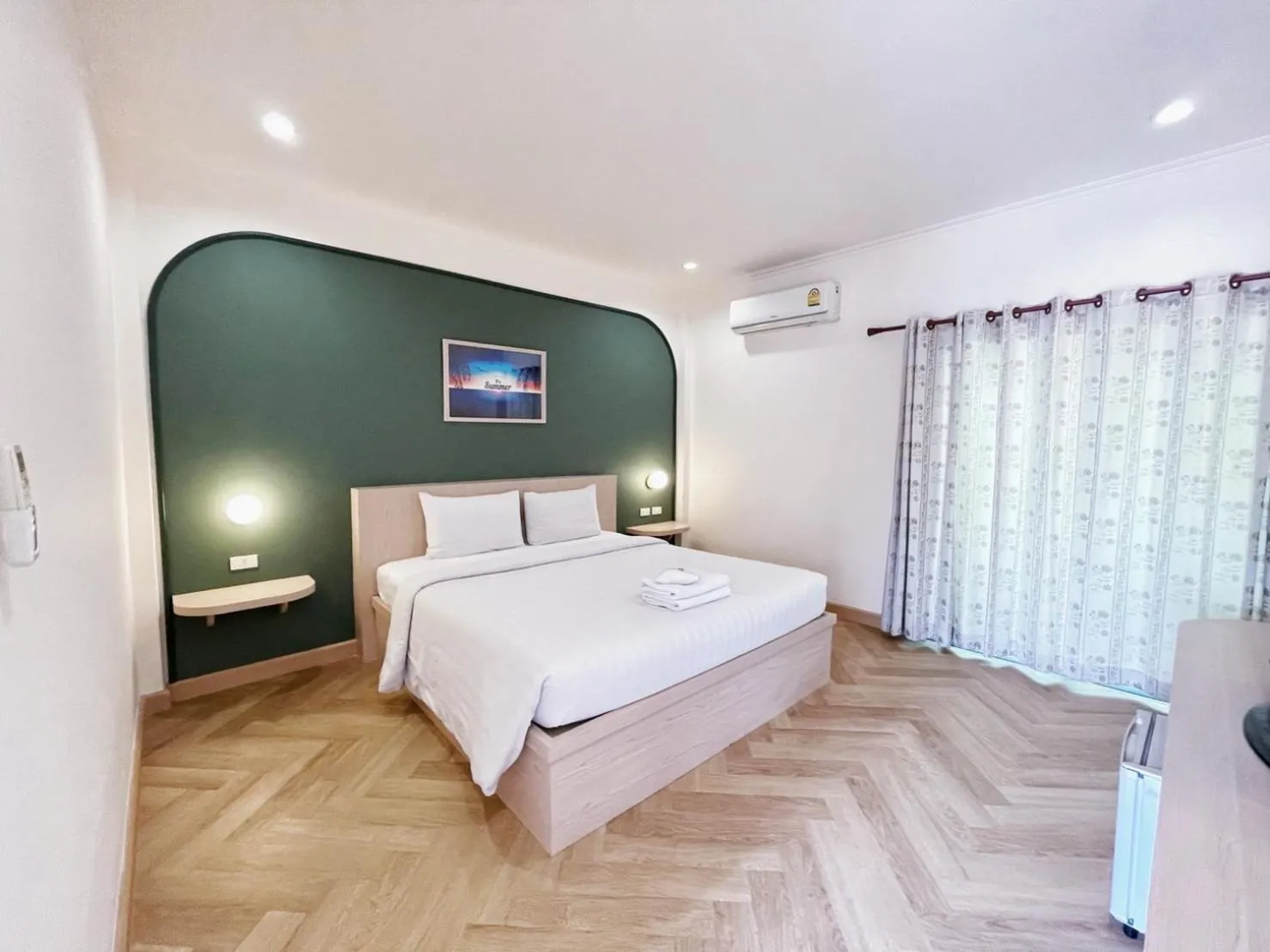 Bed in Sky View Resort Buriram