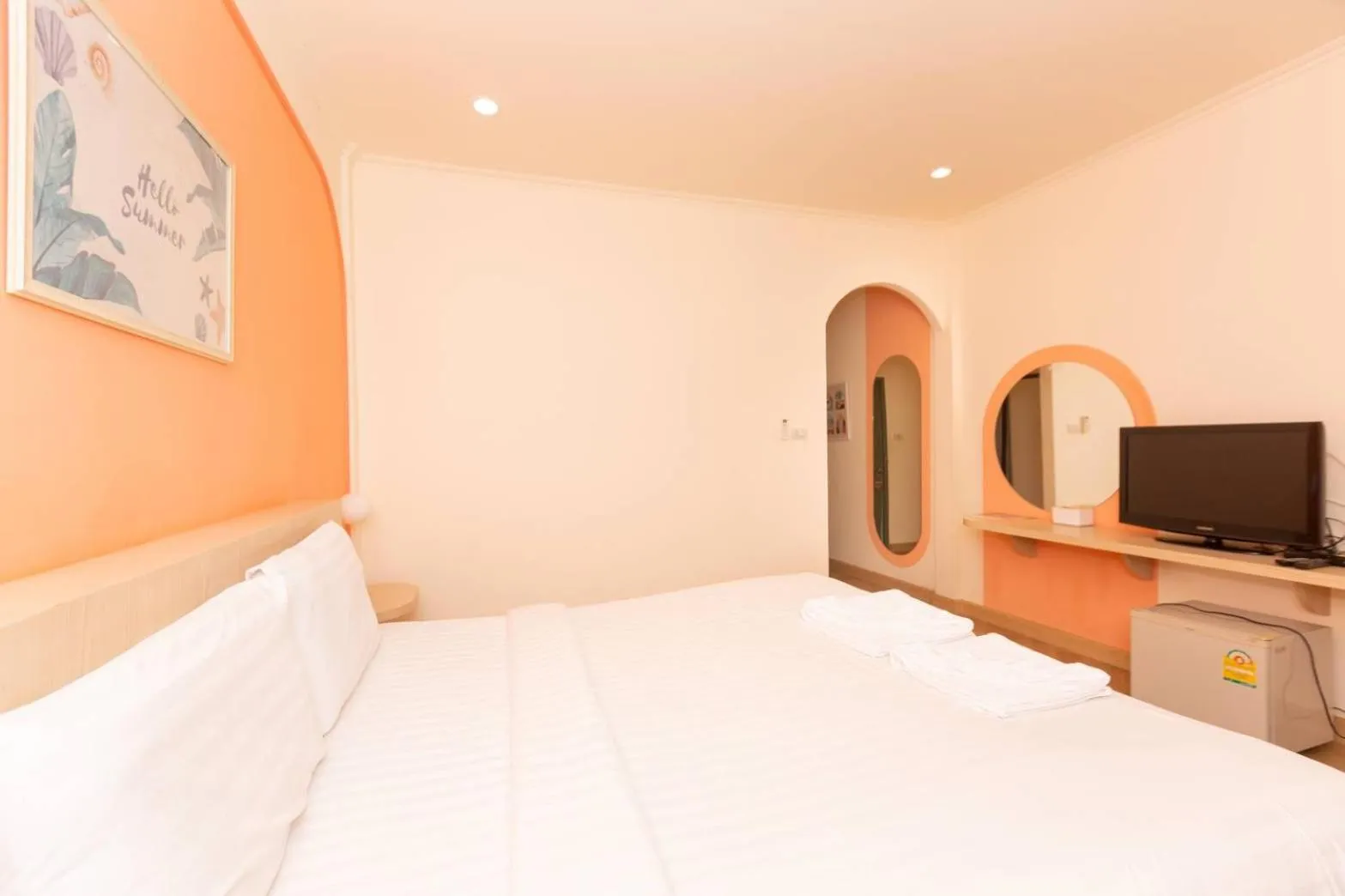 Bed in Sky View Resort Buriram