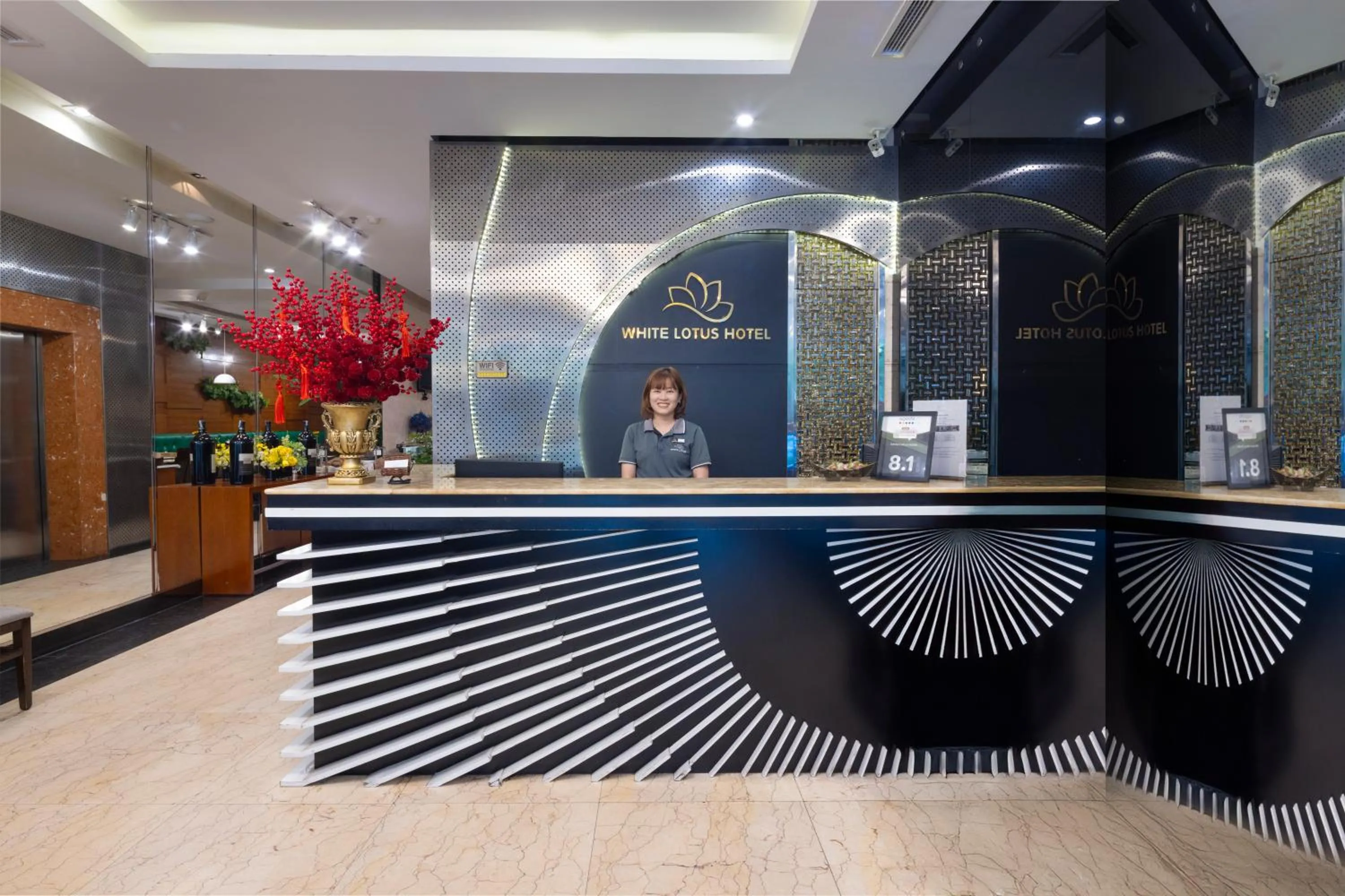 Lobby or reception in White Lotus Hotel Saigon