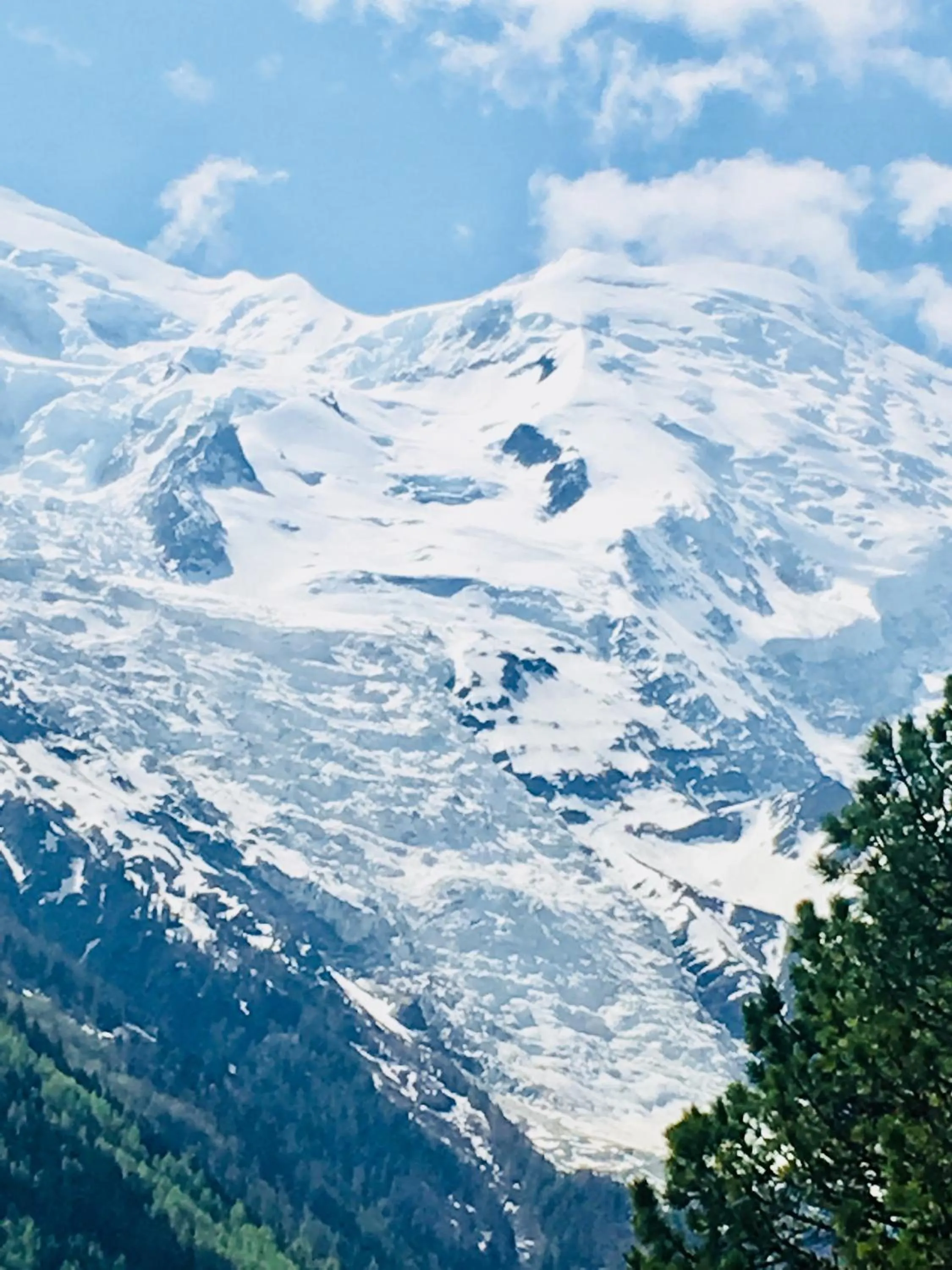 Mountain view in Appart'Hotel Aiguille Verte & Spa
