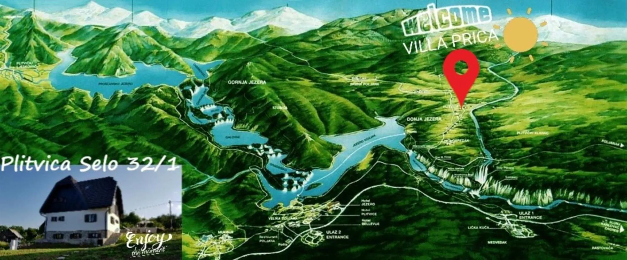 Bird's eye view in B&B Plitvice Lakes Villa Prica