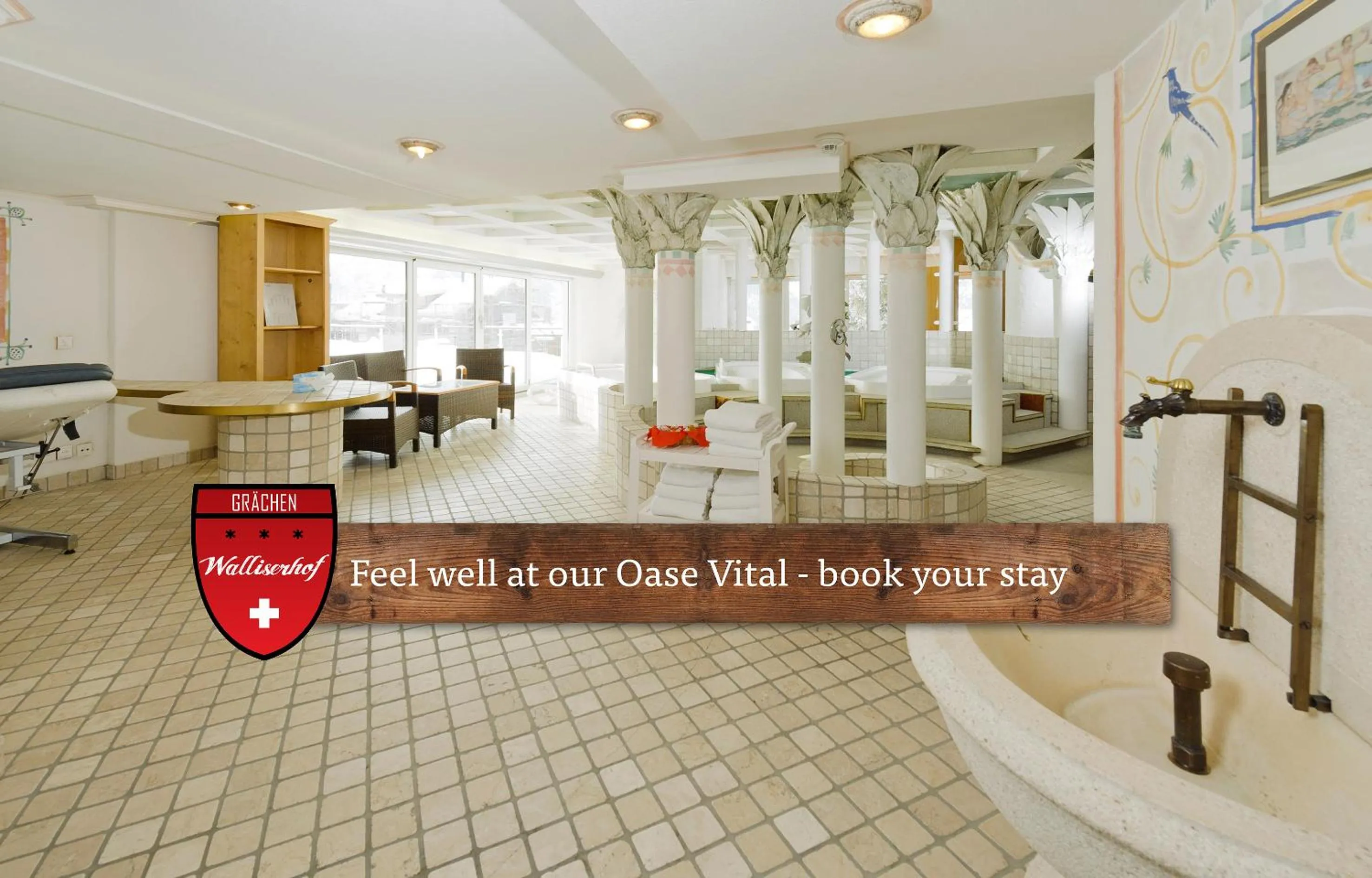 Hot Tub in Hotel Walliserhof - The Dom Collection