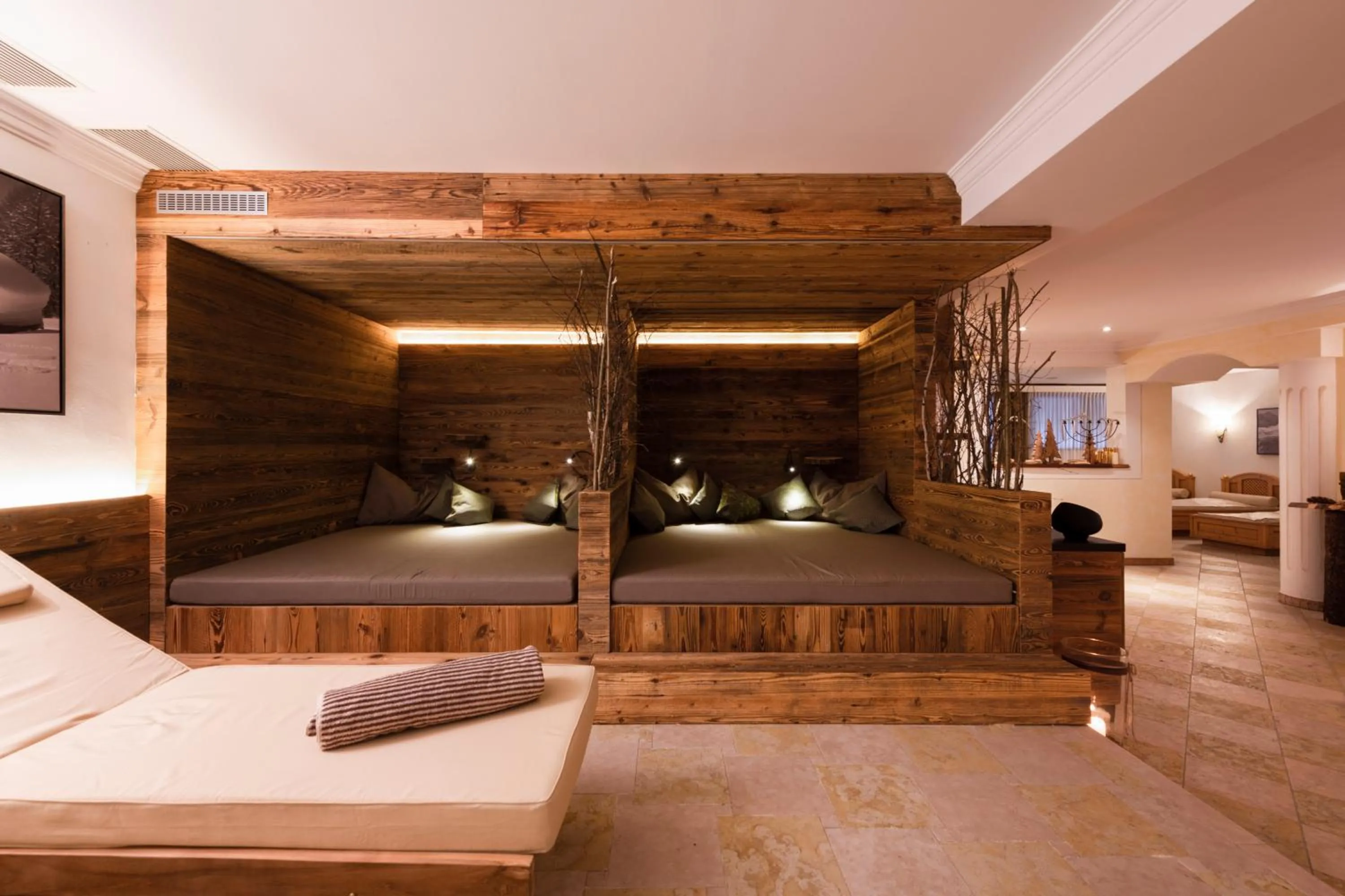 Sauna, Bed in Hotel Brugger