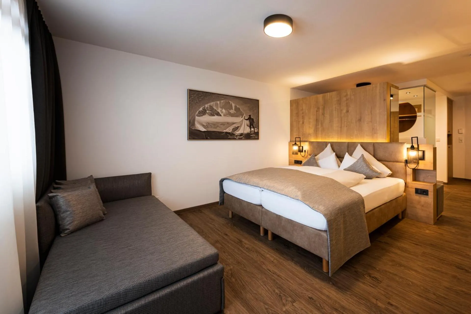 Bed in Hotel Brugger