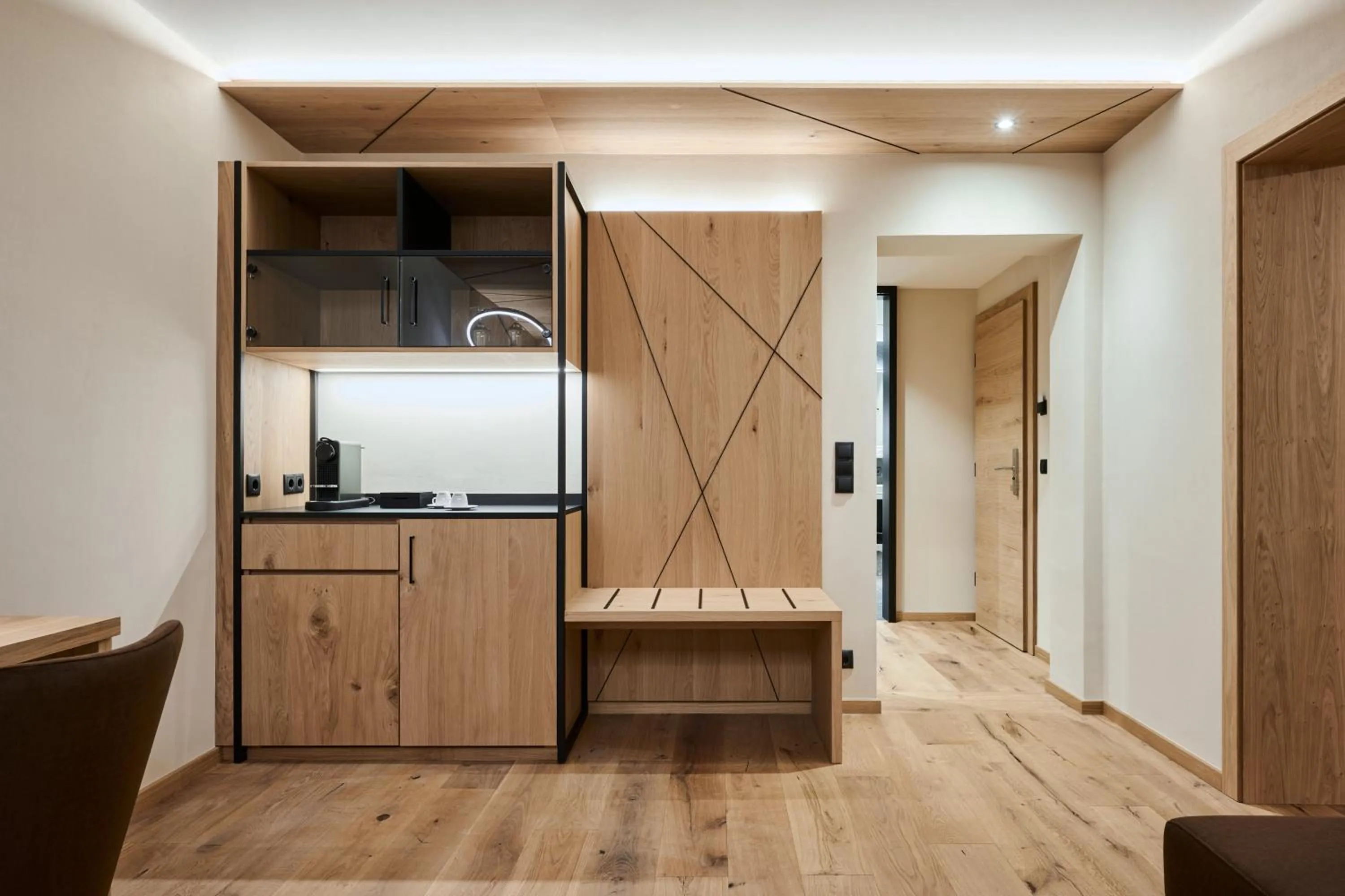 Living room in VALARA Alpine Art Hotel