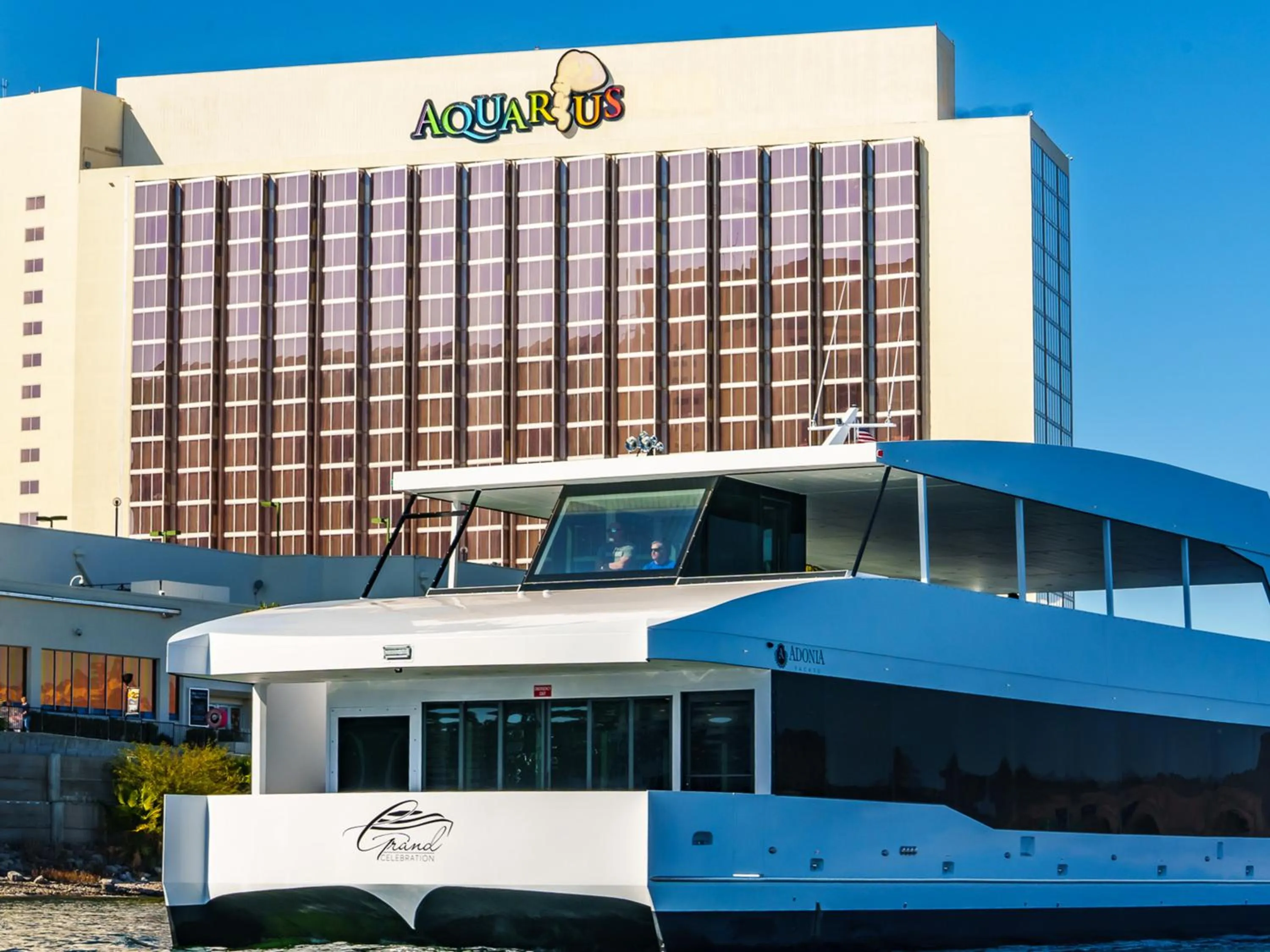 Property building in Aquarius Casino Resort