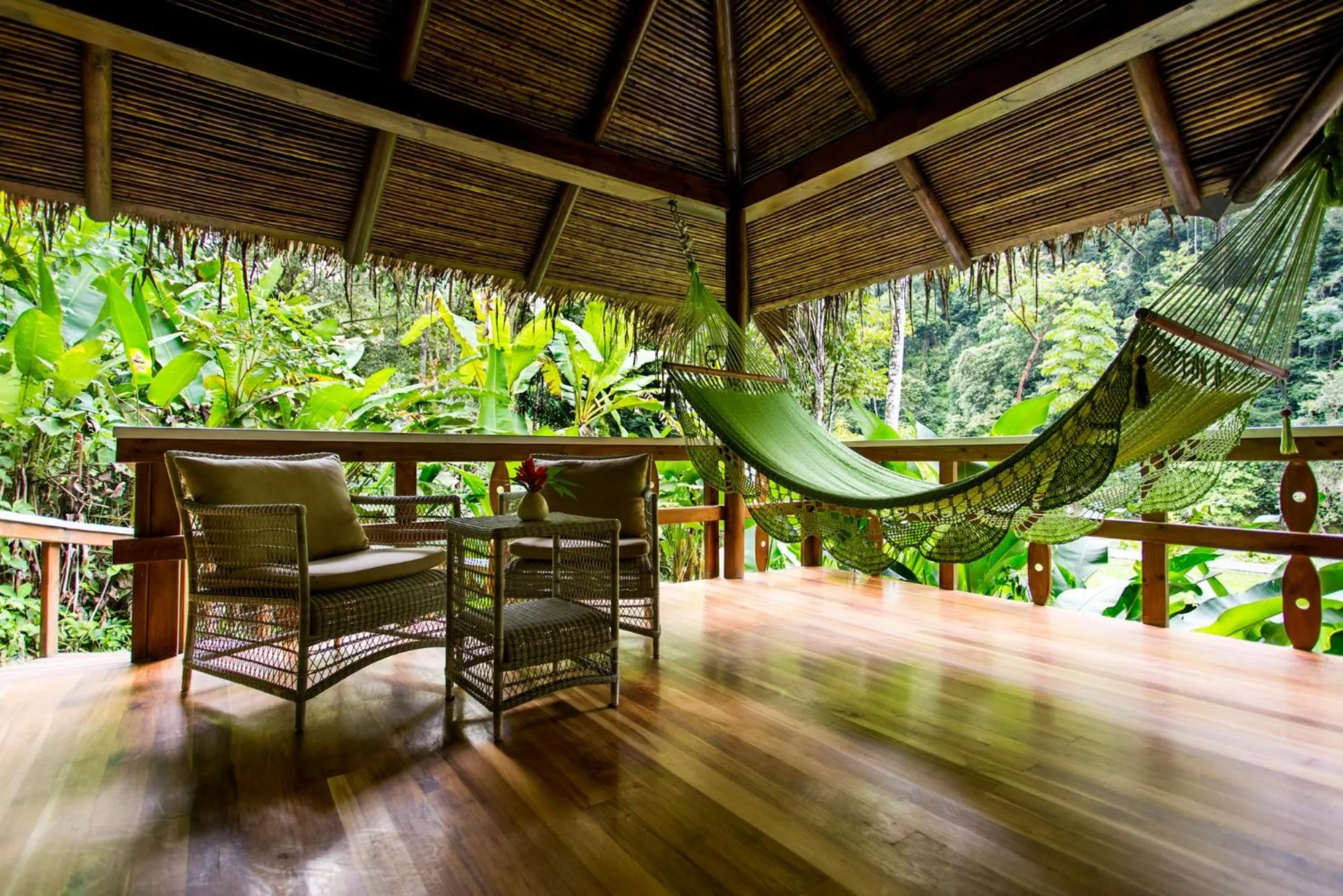 Balcony/Terrace in Pacuare Lodge by Böëna