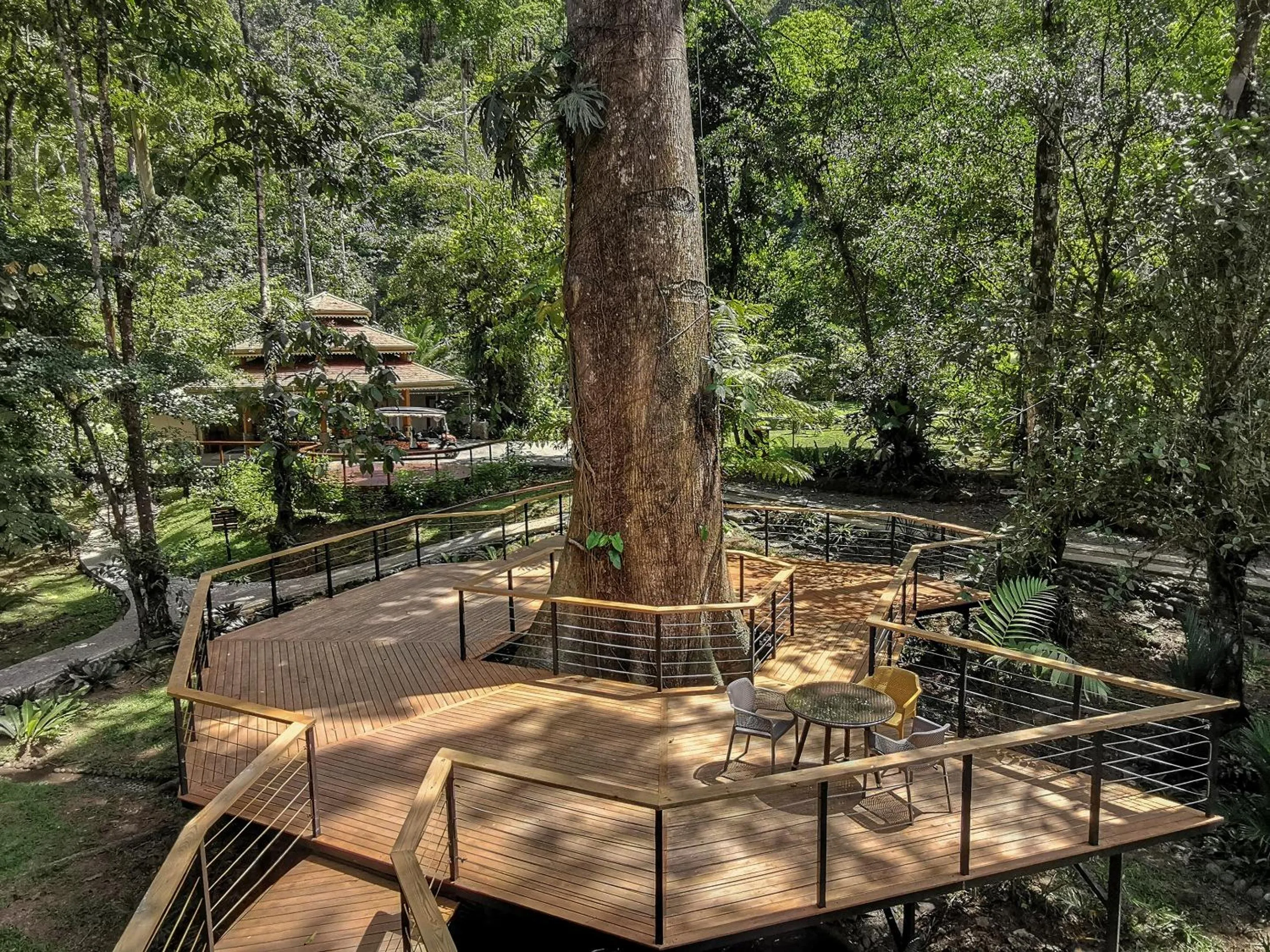 Balcony/Terrace in Pacuare Lodge by Böëna