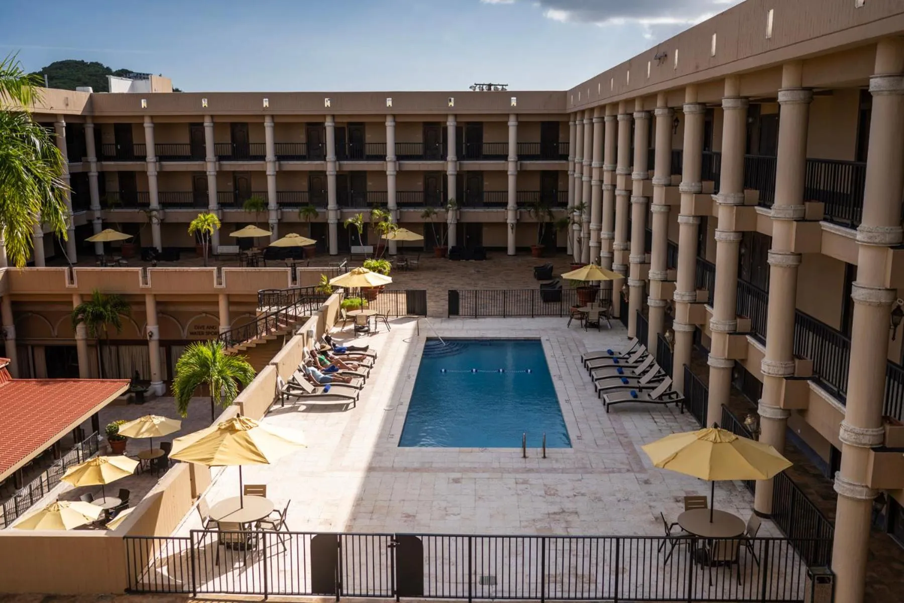 Pool view in Windward Passage Hotel