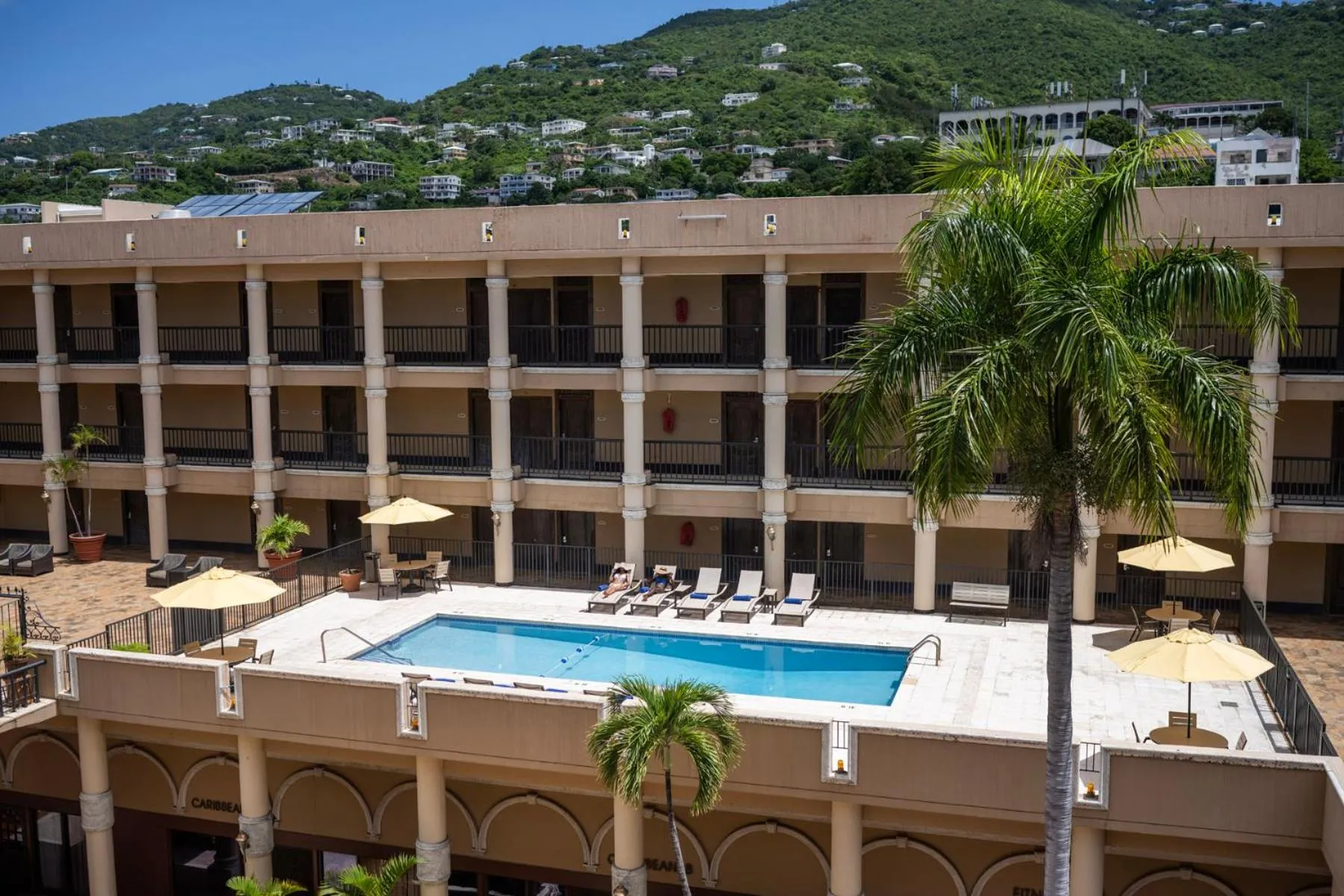 Inner courtyard view in Windward Passage Hotel