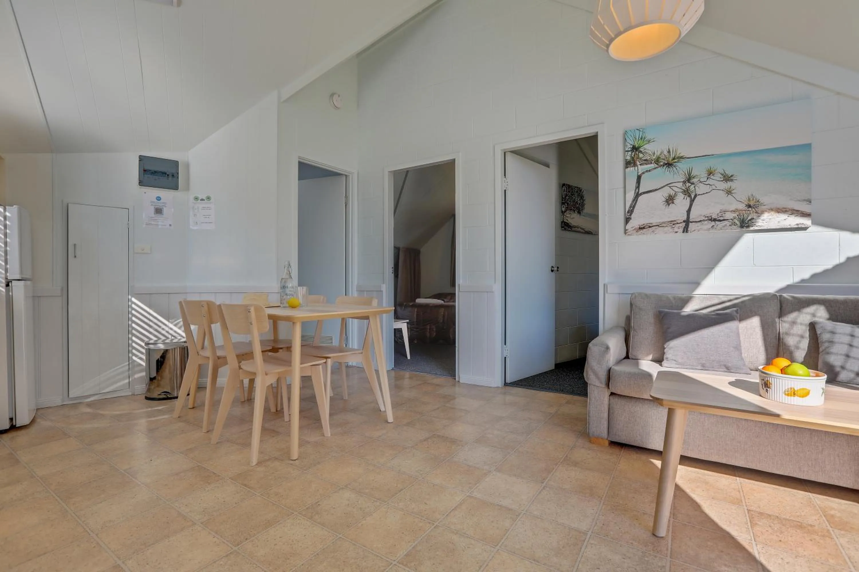 Dining area in Beach Cabins Merimbula